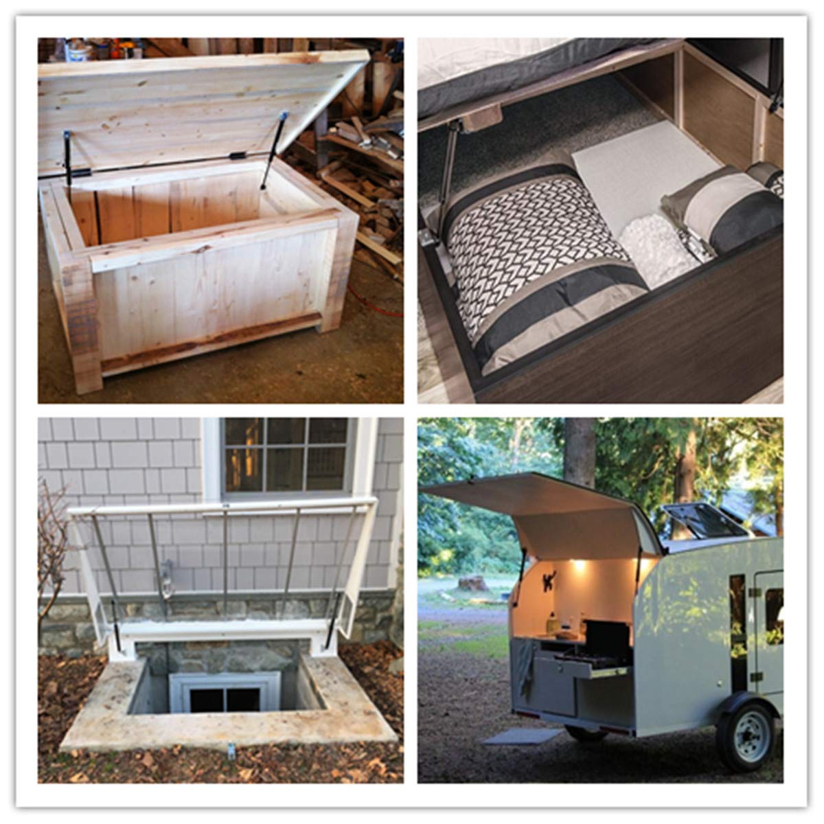 C16-08260 Gas Struts 20 Inch 60 Lbs Prop Spring Shocks, Spd-Gs-5300-60 20 '' 267N For Rv Bed Travel Trailer Tanning Bed Snugtop