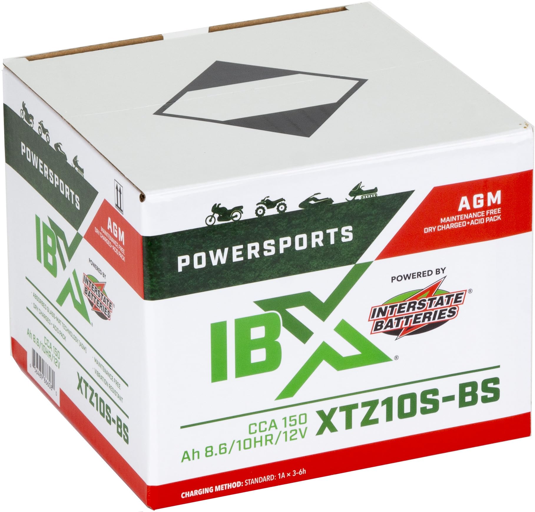 Interstate Batteries Ytz10S-Bs 12V 8.6Ah Powersports Battery 150Cca Agm Rechargeable Replacement For Bmw, Honda, Kawasaki, Yamah