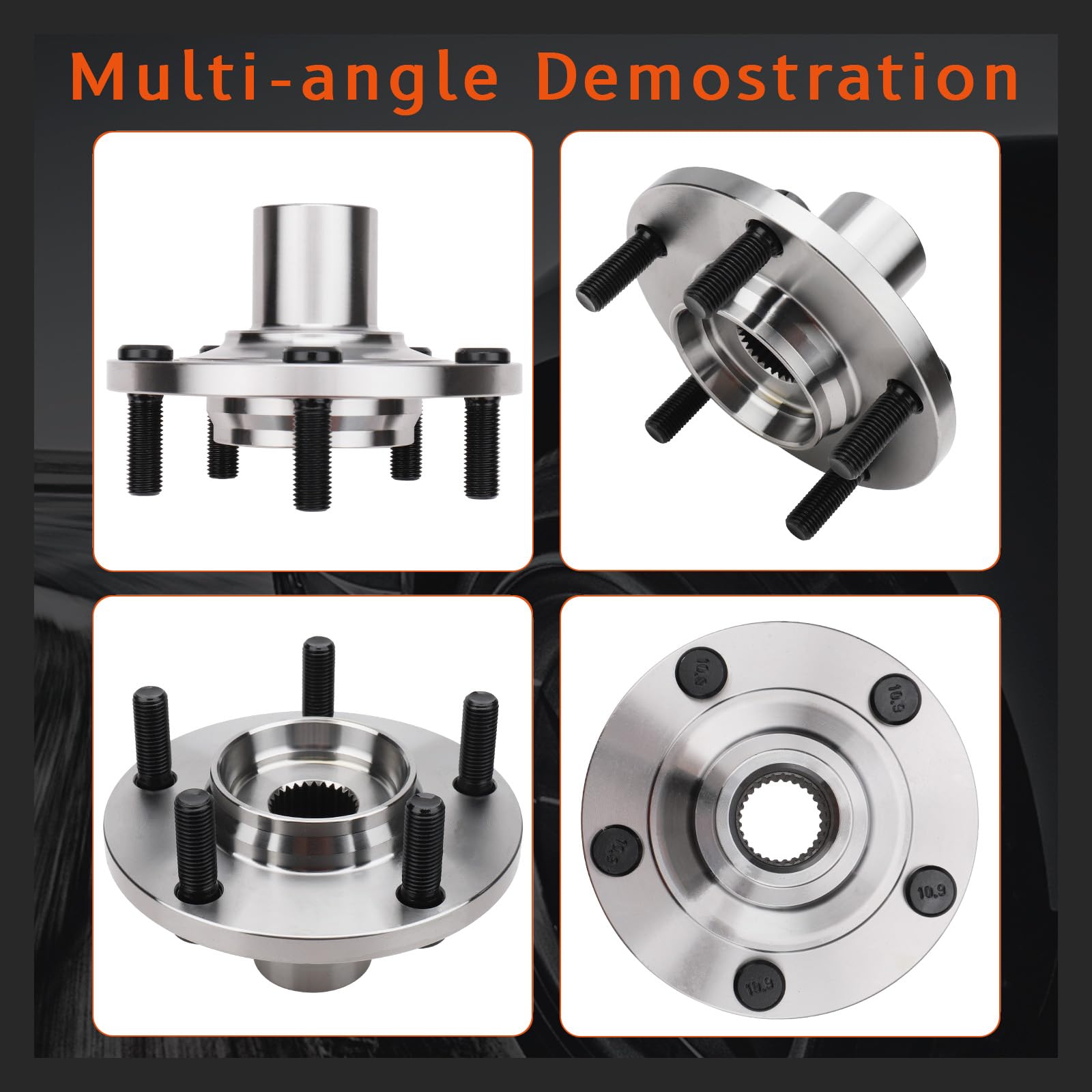 (Pair) Drivestar C23633060A 930-003 Front Wheel Hub Driver & Passenger Side For Mazda 3 2005 2006 2007 2008 2009 2010 2012 2013, 2006-2015 For Mazda 5, 5 Lugs