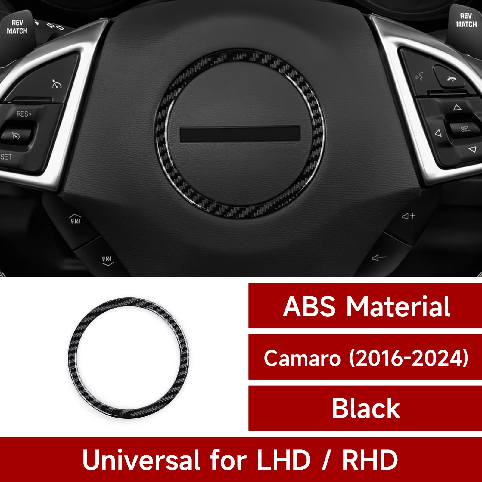 Car Sticker Interior Trim Cover for Chevrolet Camaro 2016 2017 2018 2019 2020 2021 2022 2023 2024 ABS Carbon Fiber Decal Accesso