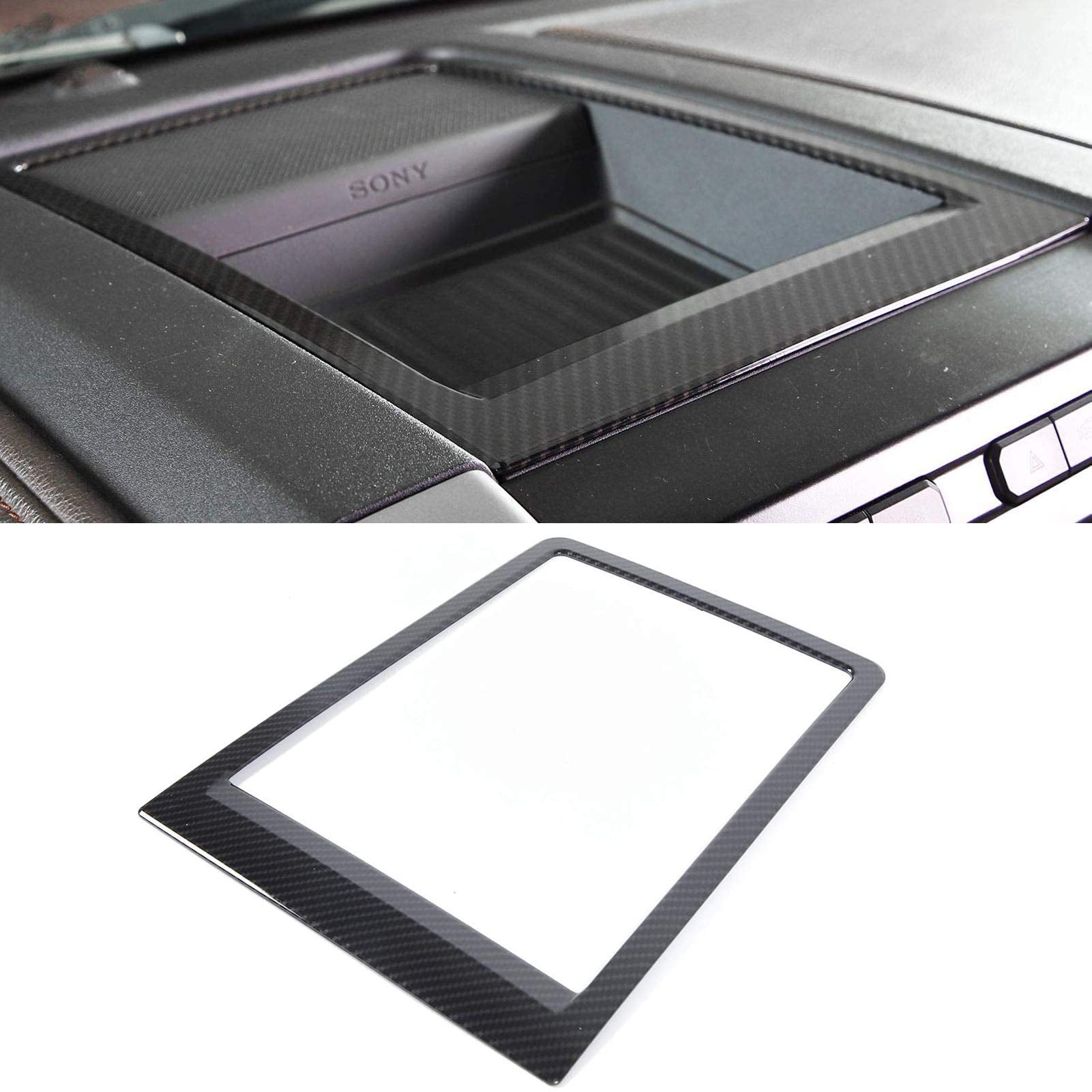 Keptrim For F150 Abs Carbon Fiber Center Console Dash Storage Tray Trim For 2015 2016 2017 2018 2019 2020 Ford F150, 1Pc