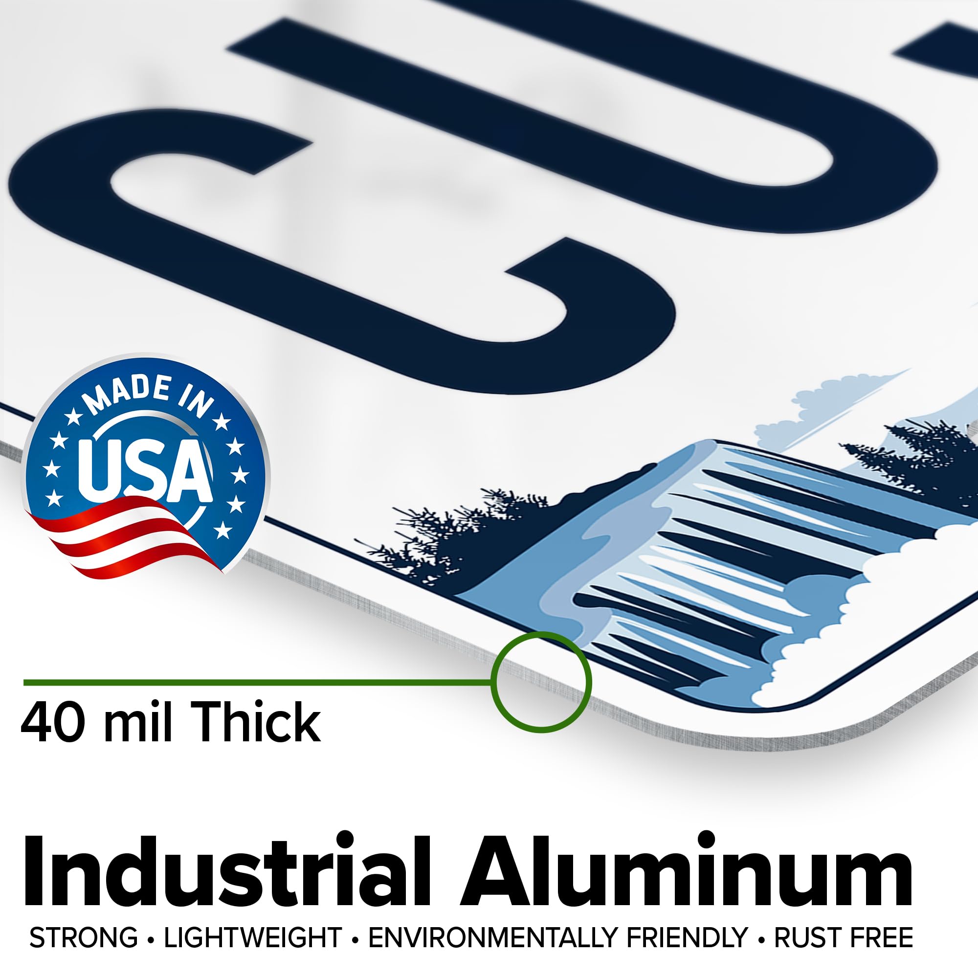 Custom New York - Excelsior License Plate, Personalized License Plates For Car, 6X12 Inch, Rust-Free Fade Resistant Aluminum, Us