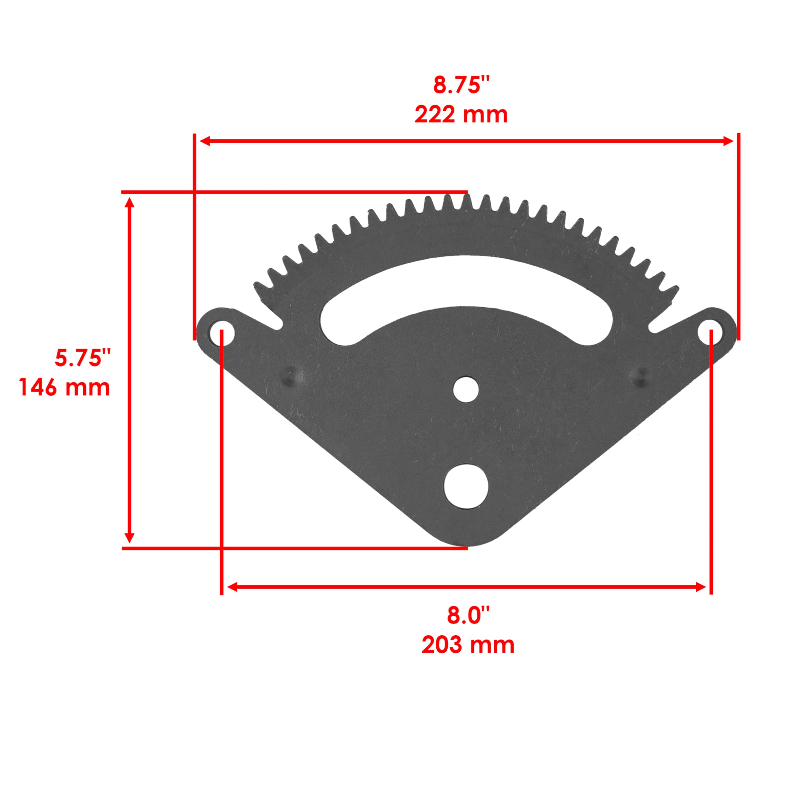 Caltric Selective Sector Gear Pinion Gear With Bushings Compatible With John Deere L118 L120 L130