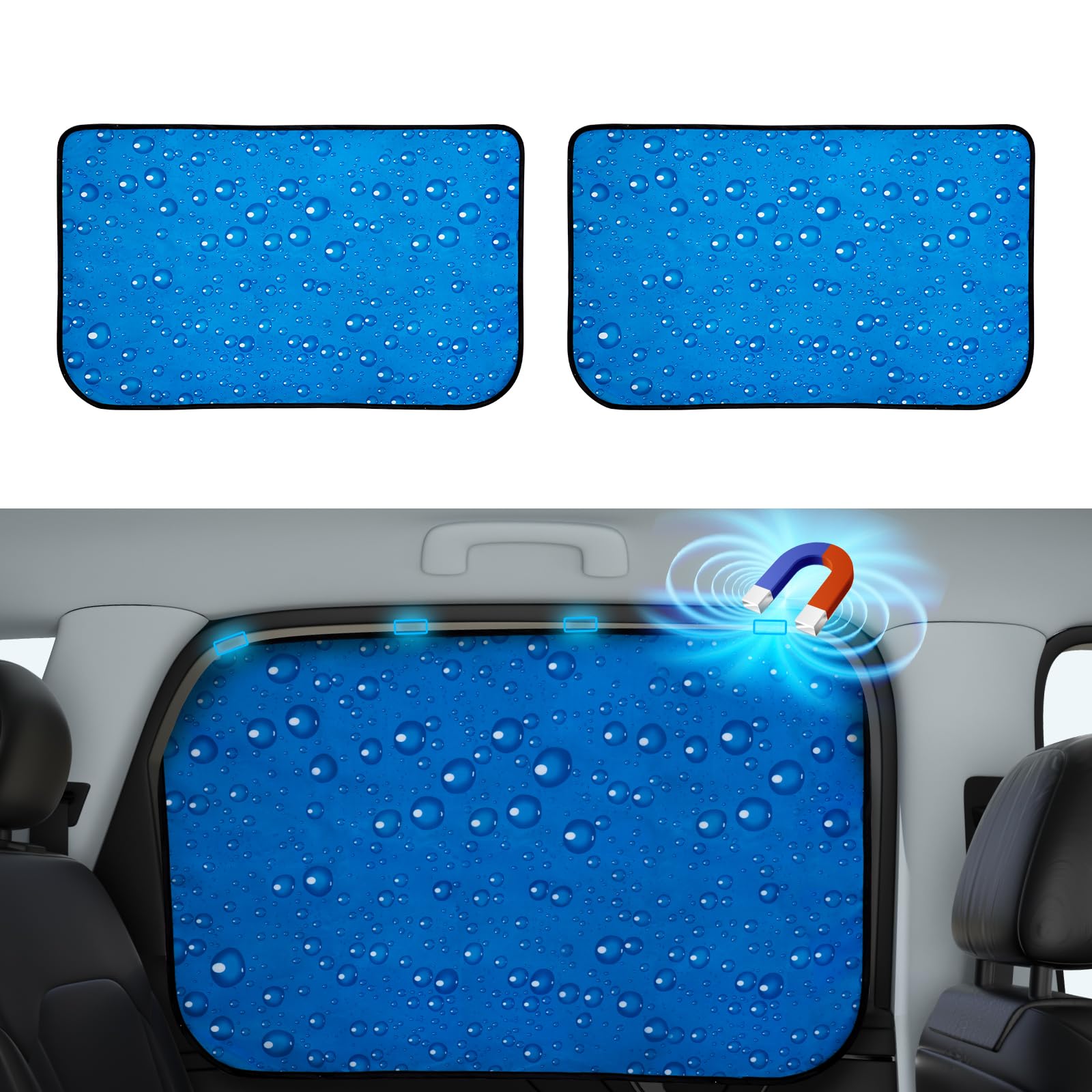 Aokway Car Rear Side Window Sunshade - Car Sun Shade Double Thickness Privacy Curtains Universal Fit For Driver For Baby Uv Prot