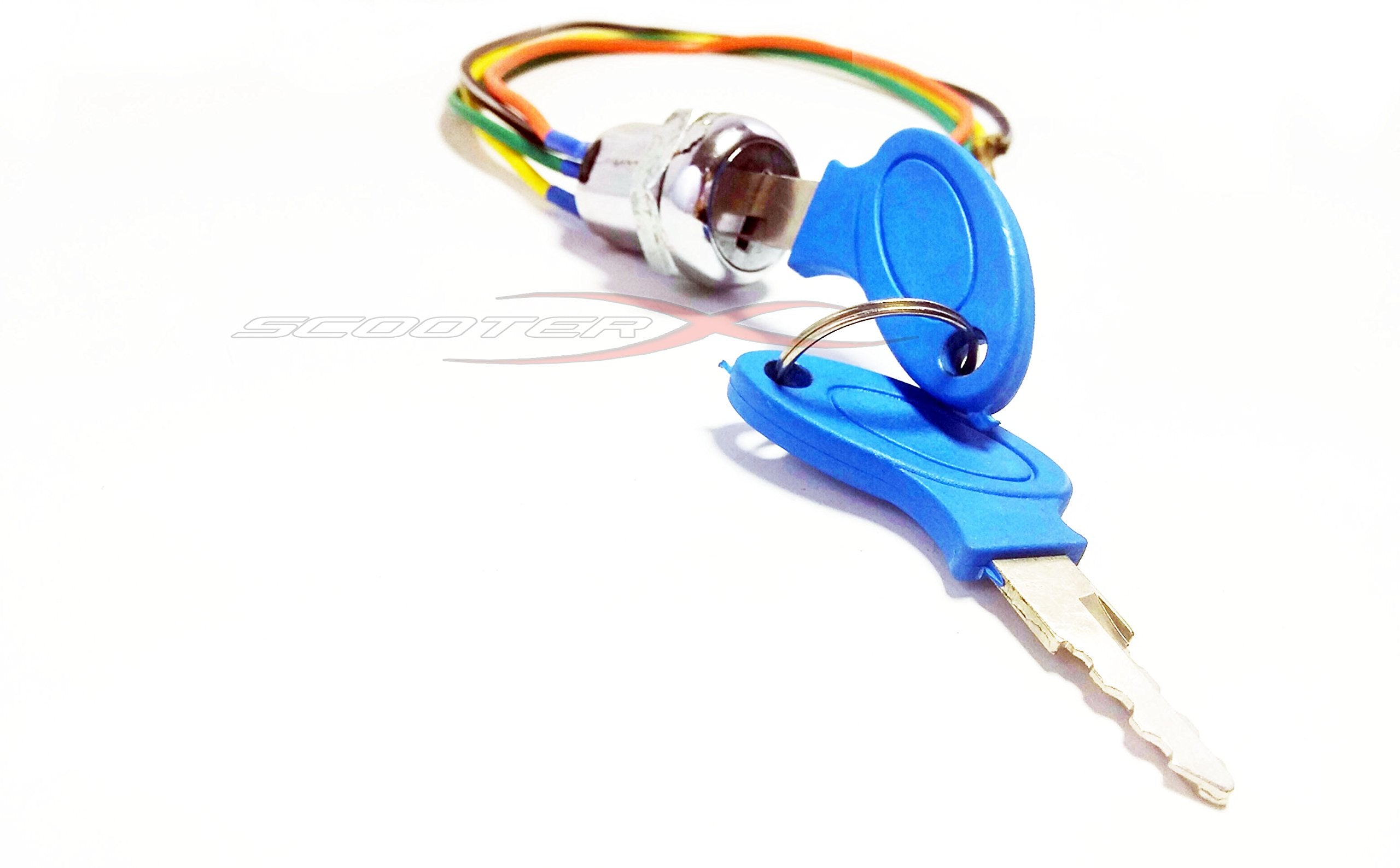 Scooterx 4 Wire Ignition Switch With 2 Keys - Fits Many Gas And Electric Scooters, Go Karts, Pocket Bikes And More [1103]