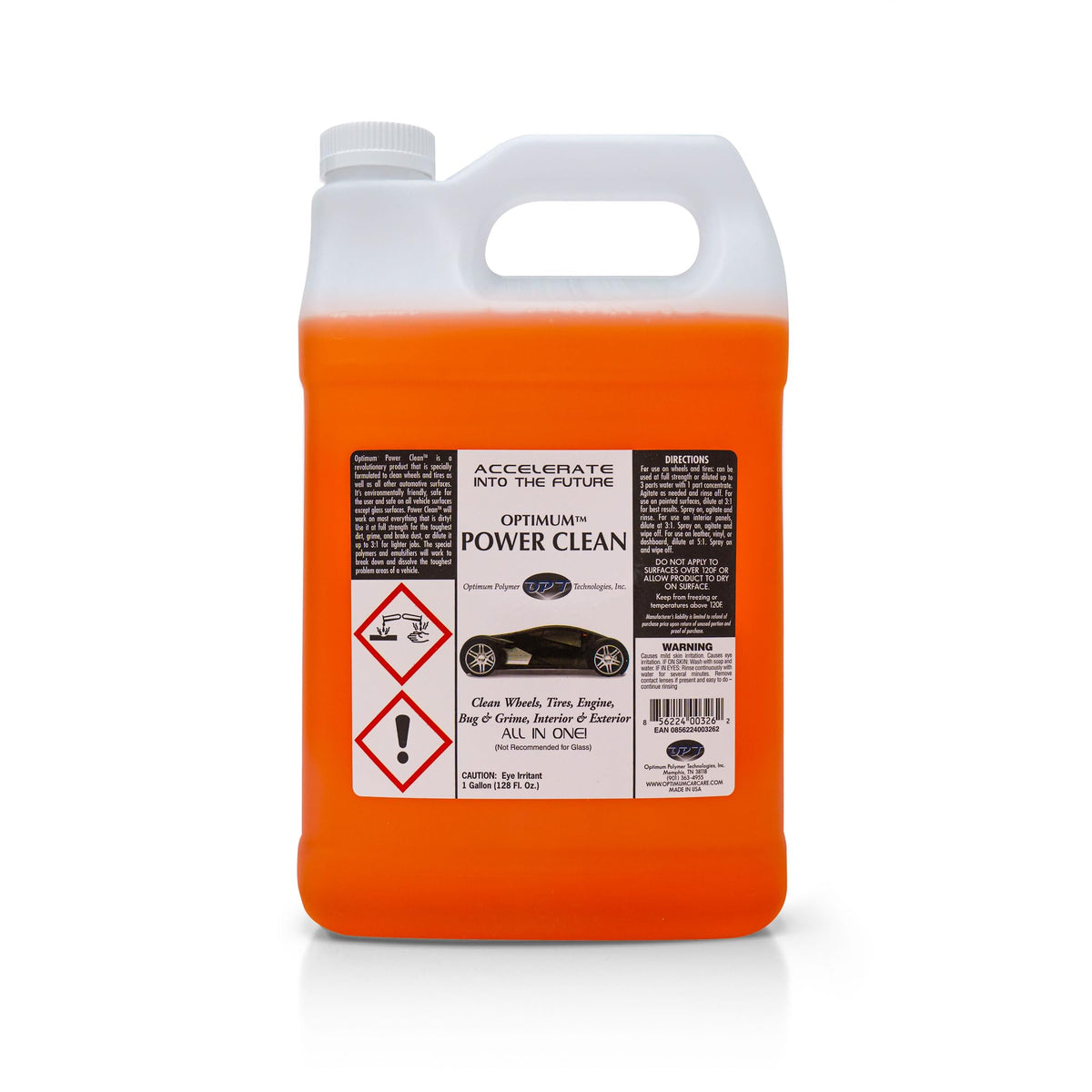 Optimum Power Clean - 1 Gallon, All Purpose Car Cleaner, Exterior And Interior Car Cleaner, Car Leather Cleaner, Vinyl Cleaner,