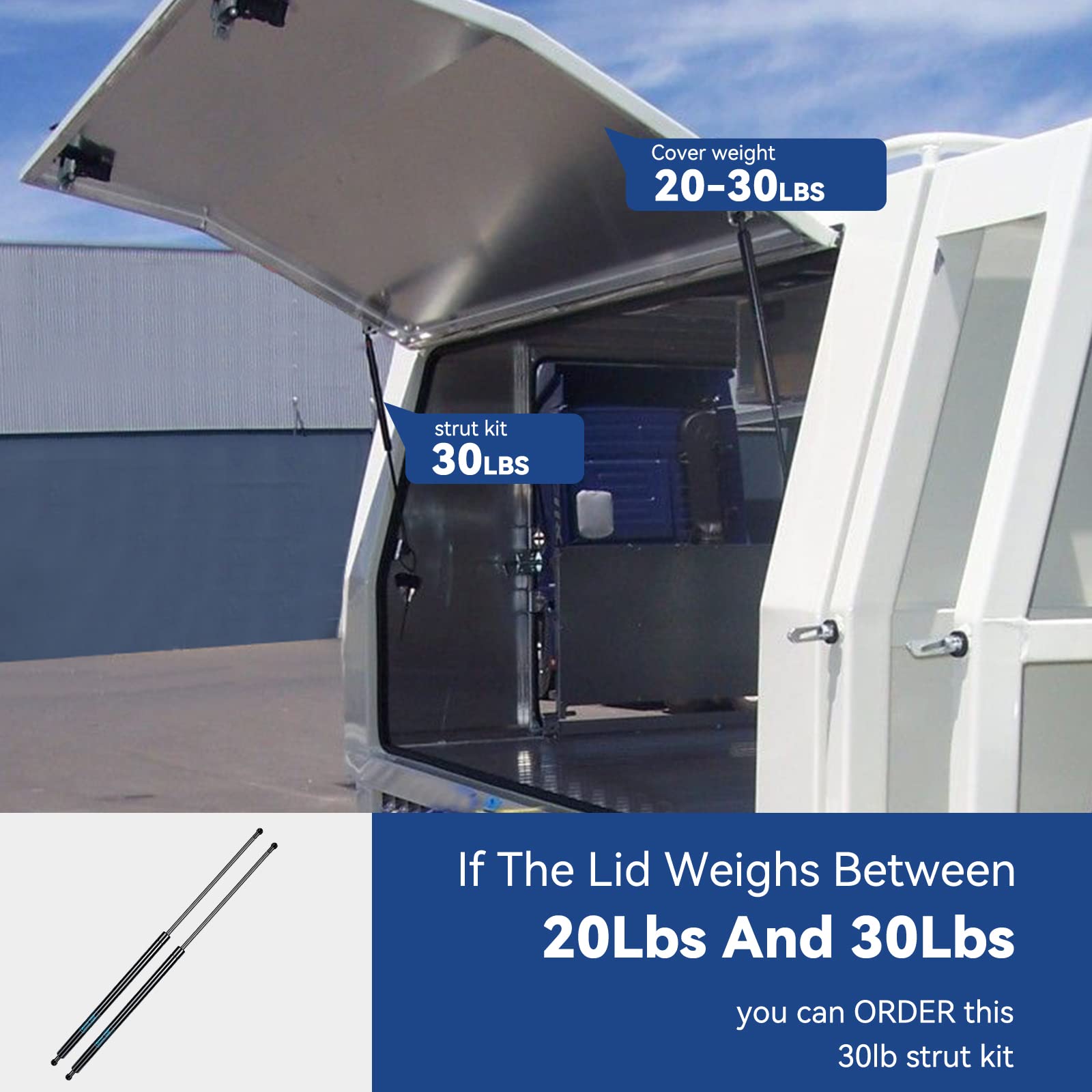 Sl2780 28 Inch 80Lb Gas Shocks Struts Ml2780 80Lb/356N Gas Spring Lift Supports For Rv Bed Storage Box Lid Tonneau Cover Truck B