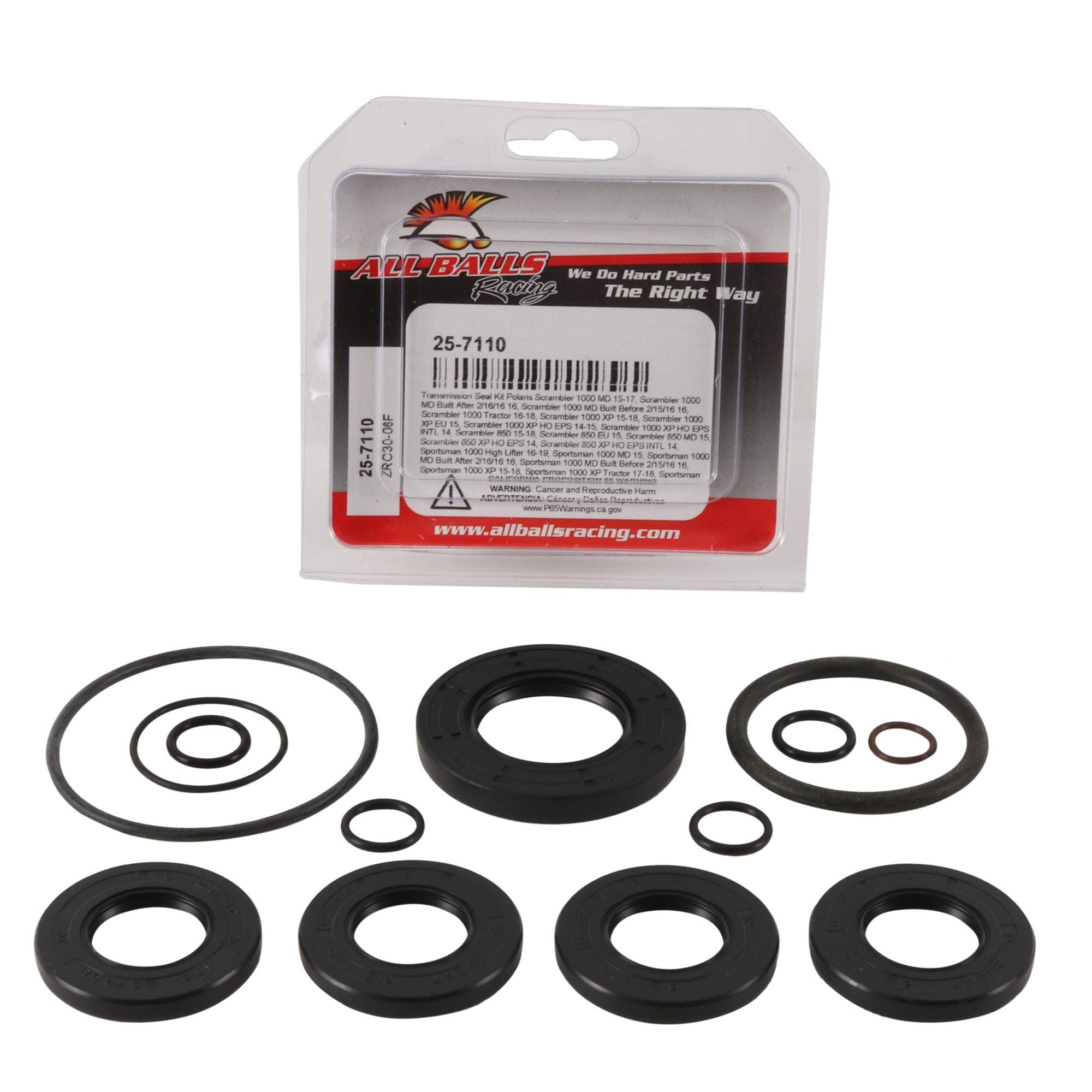 All Balls Racing 25-7110 Transmission Seal Kit Compatible With/Replacement For Polaris Scrambler 1000 Md 2015-2017