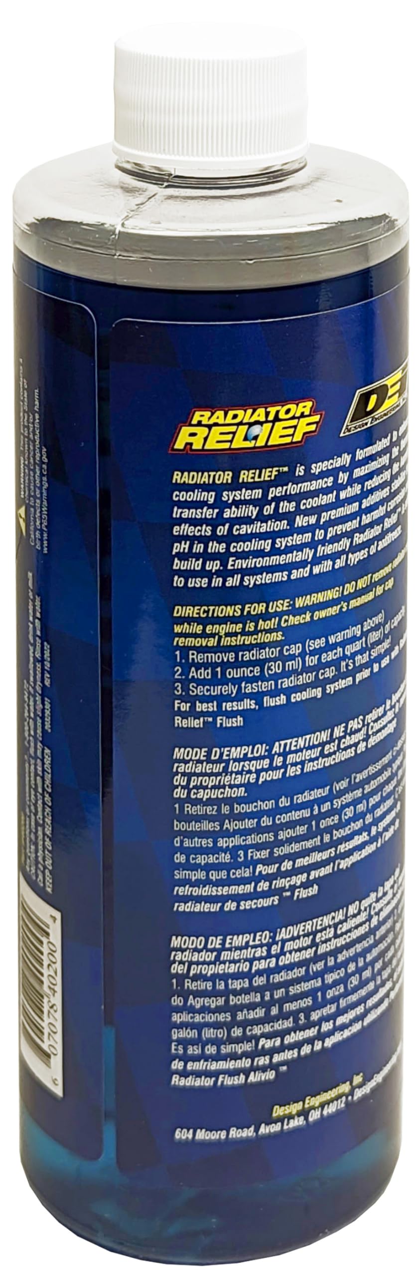 Dei Radiator Relief Coolant Additive Engine Coolant For Cars, Trucks, Rvs, Motorcycles & More Radiator Coolant Reduces Engine Temps Up To 30°F 16 Oz.