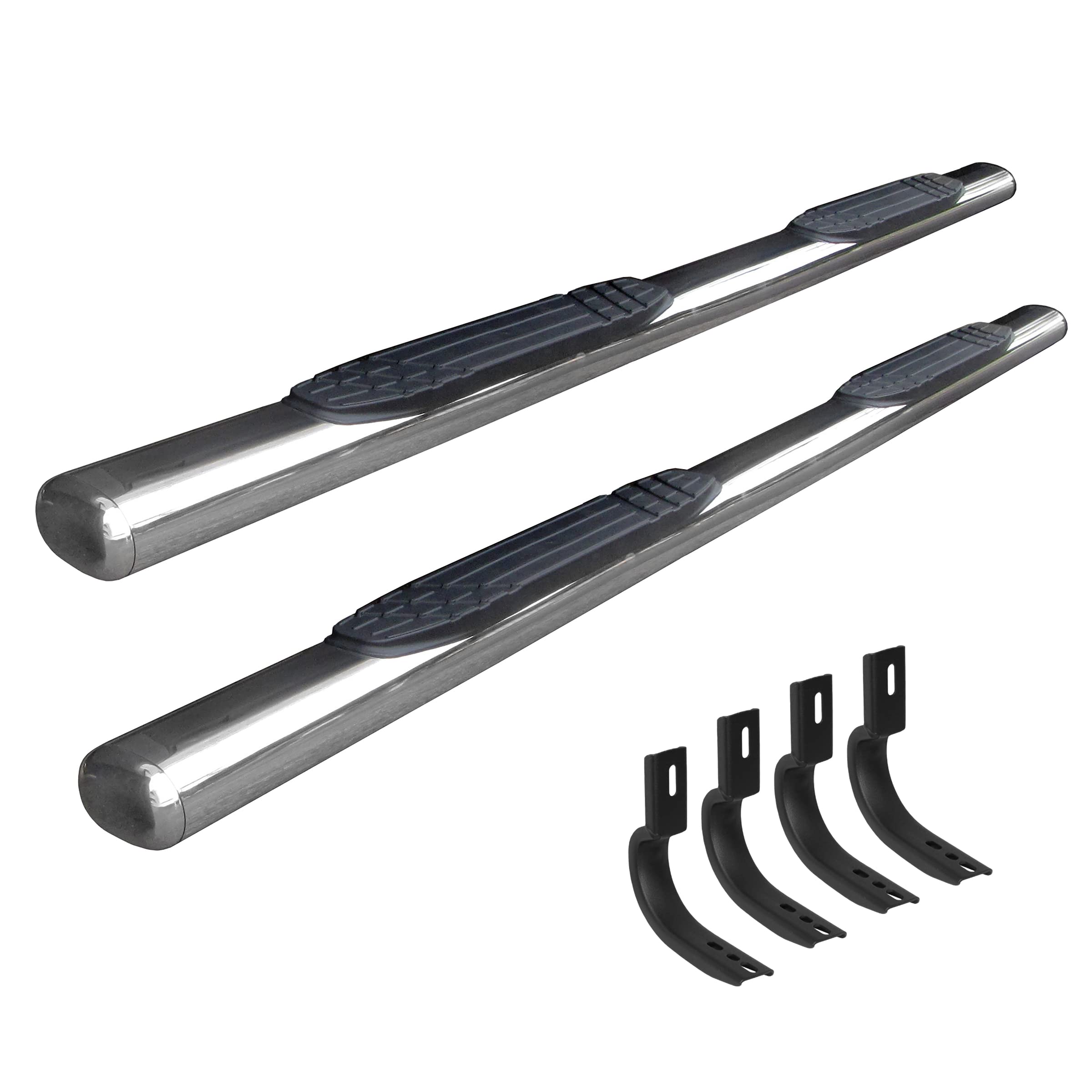 Go Rhino 104443580Ps 4' 1000 Series Side Steps With Mounting Brackets - Double Cab Only For Toyota 22-24 Tundra (Extended Cab Pickup)