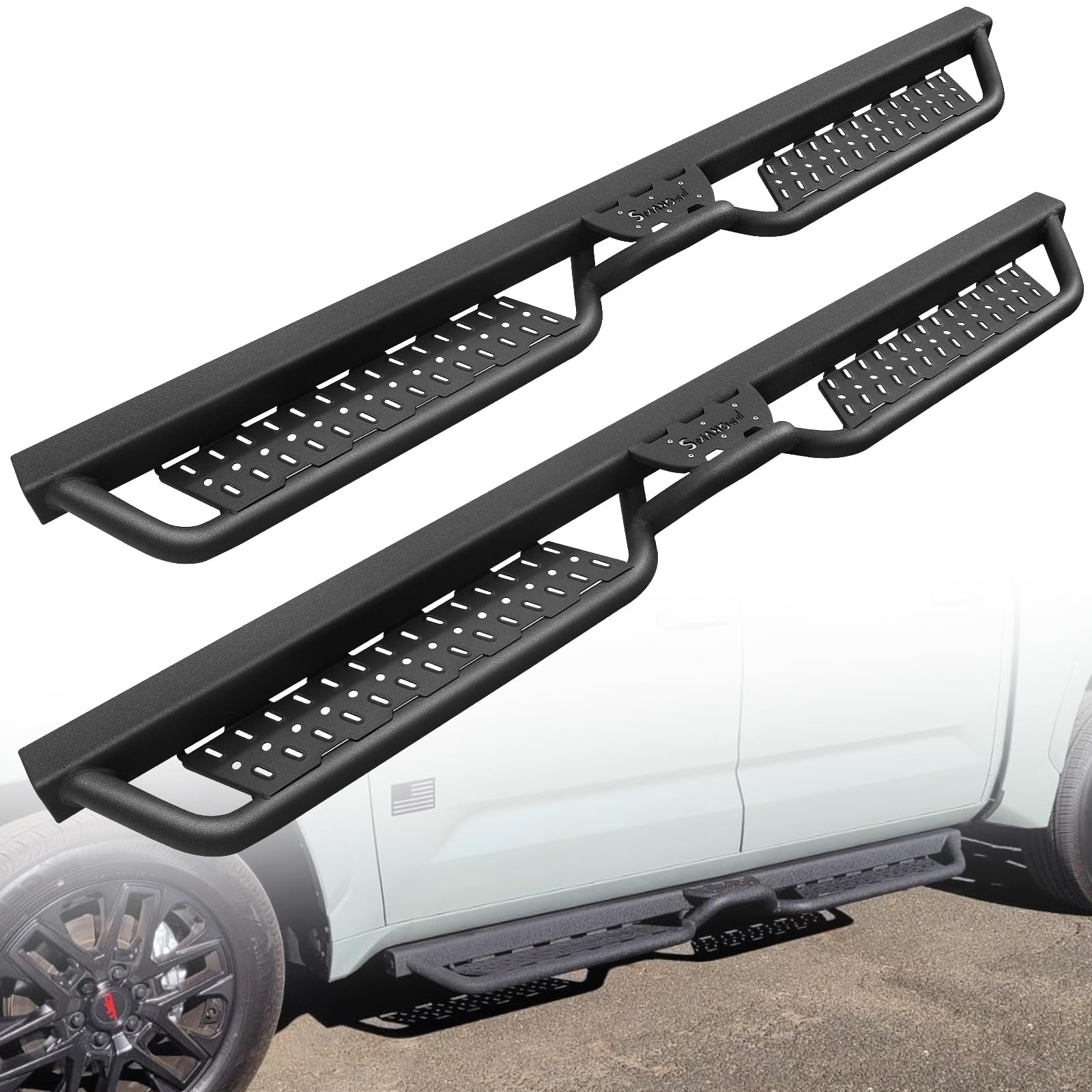 Smanow Running Boards Compatible With 2019-2025 Chevy Silverado/Gmc Sierra 1500 Crew Cab & 2020-2025 Silverado/Sierra 2500Hd 3500Hd Crew Cab, Side Steps Compatible With Silverado Crew Cab.