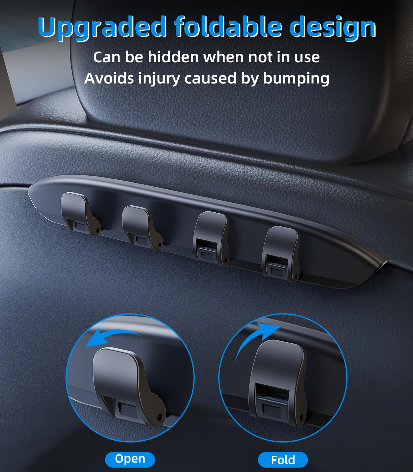 Dicmky 2 Pack Foldable Car Purse Hook For Tesla Model 3(Highland) Model Y(Juniper) Accessories 2026 2025 2024 2023 2022 2021, Ca