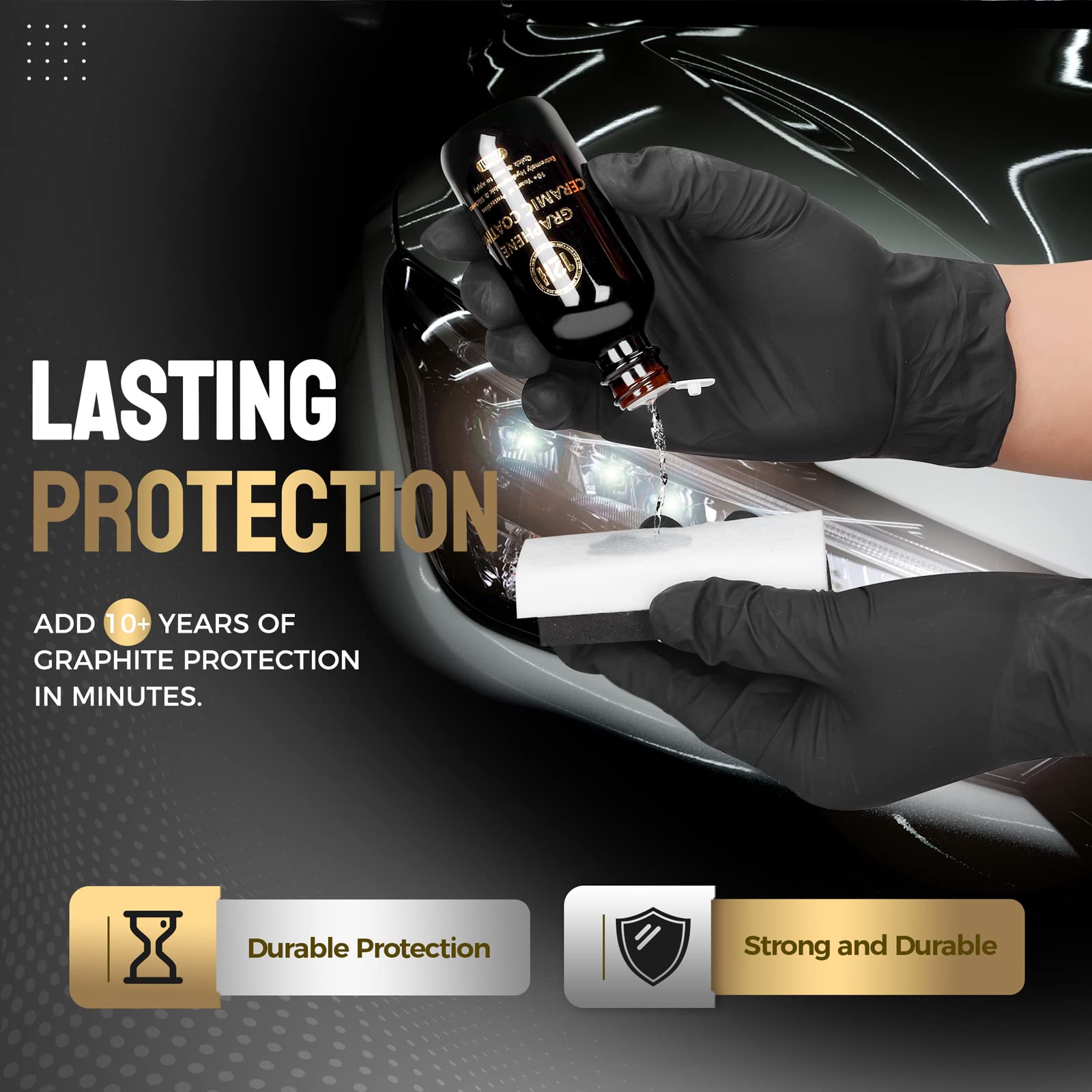 Graphene Ceramic Coating For Cars (70Ml) - ?????? ???????????????? ???????????????? Coating For Car Detailing - 10+ Years Of Long Lasting Protection - Ultra High Gloss, Extremely Hydrophobic