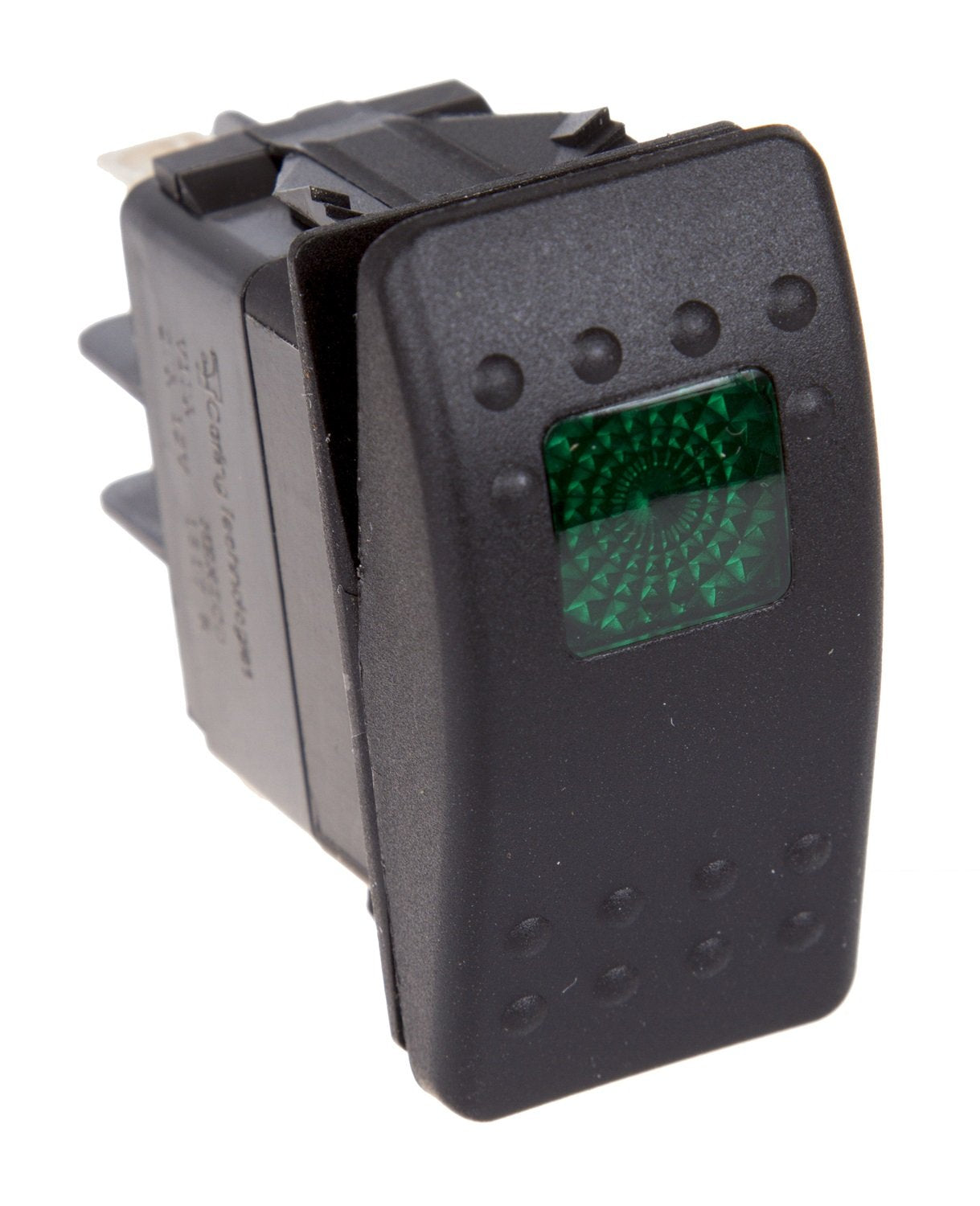 Daystar, Universal Rocker Switch With Green Light, 20 Amp, Single Pole, Ku80012, Made In America,Blue