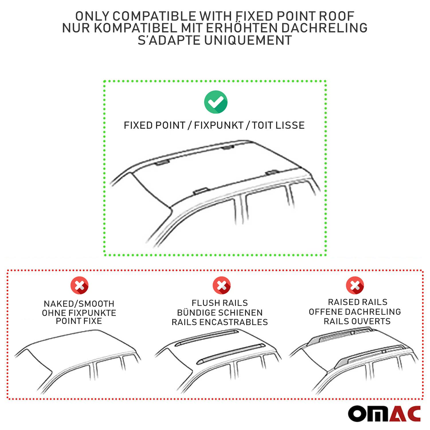 Omac Roof Rack Cross Bars Carrier Aluminium Fits Mazda 3 Sedan 2010-2013 Black 2 Pcs Anti-Theft For Travel Kayak Canoe Surf Ski Snowboard Camping