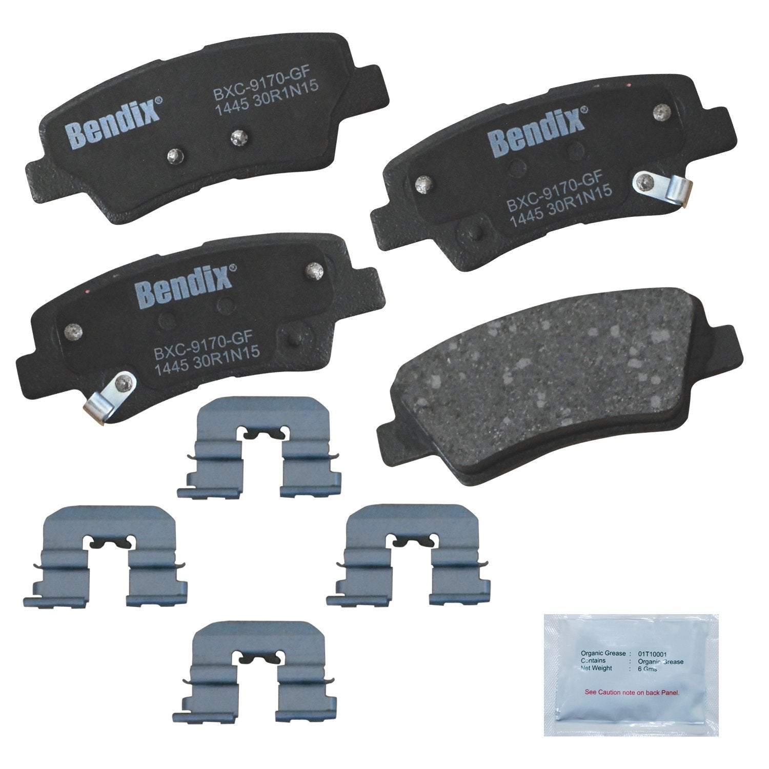 Bendix Priority1 Cfc1445 Ceramic Rear Brake Pads For Hyundai Azera 2017-2012, Sonata 2015-2011, Kia Optima 2016-2011