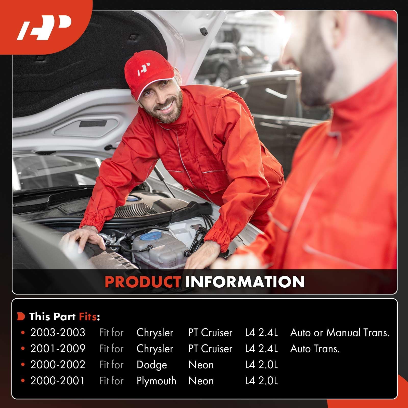 A-Premium A/C Compressor with Clutch Compatible with Chrysler PT Cruiser 2.4L 2001-2009, Dodge Neon 2.0L 2000-2002, Plymouth Neo