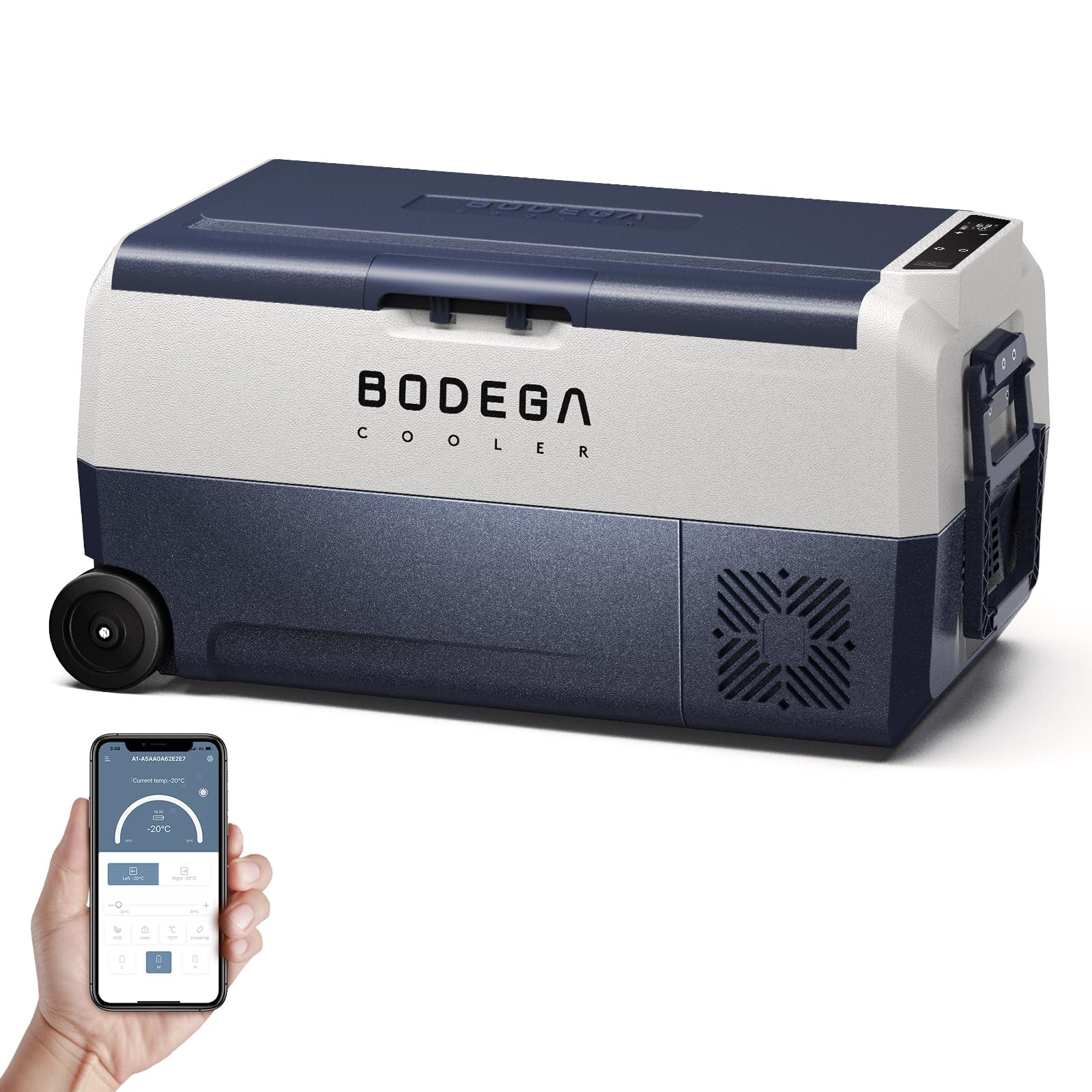 Bodegacooler 12 Volt Car Refrigerator,38 Quart Portable Truck Freezer,Electric Cooler Bluetooth Control,(36) -4?-68? Rv Refriger