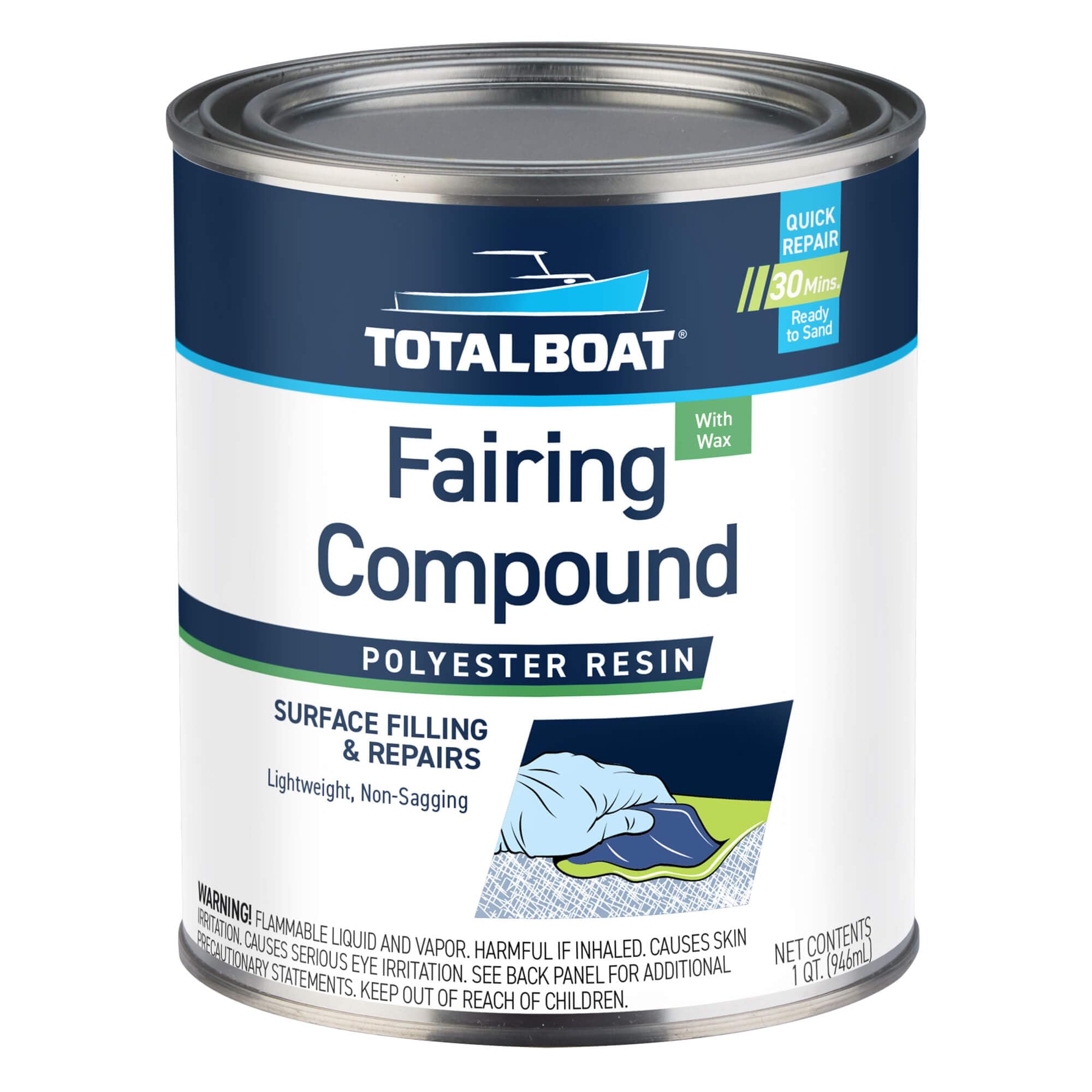 Totalboat - 512949 Polyester Fairing Compound (Quart Kit)