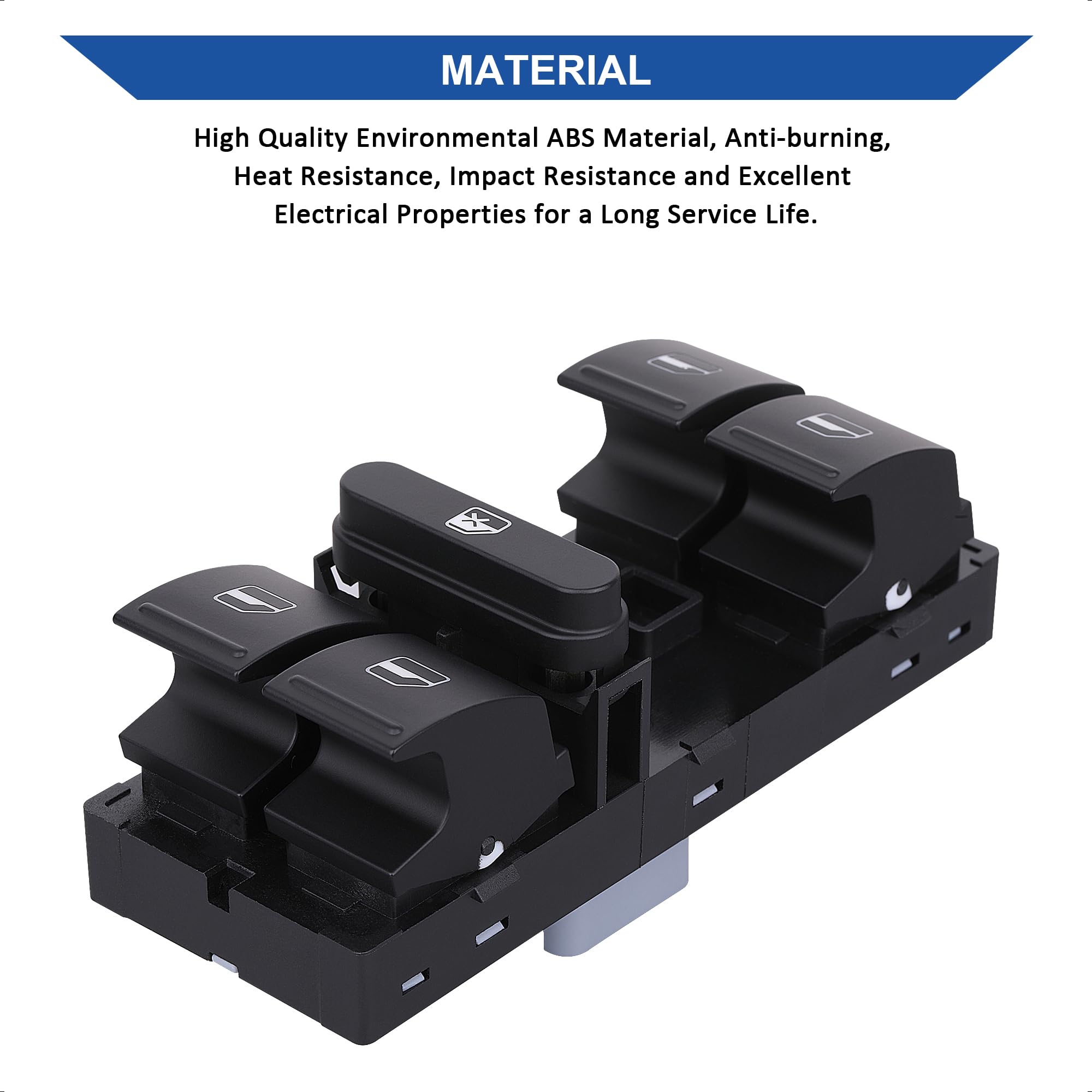 AiYiGu Driver Side Power Master Window Switch, Compatible with 2005-2014 VW Jetta/Golf/Passat | CC/Tiguan/Rabbit/GTI,Replace 1K4