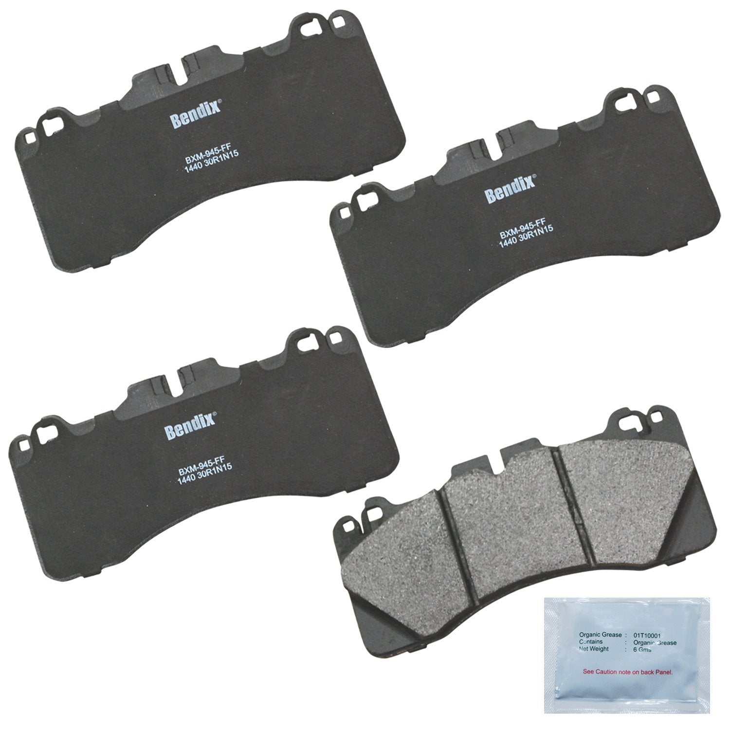Bendix Priority1 Cfm1440 Semi-Metallic Front Brake Pads For Lexus Gs F 2020-2016, Ls460 2017-2010, Rc F 2020-2015