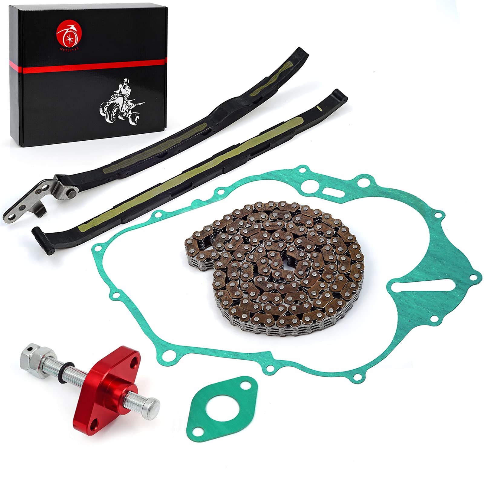Moto1988 Cam Timing Chain Cam Chain Guides Tensioner And Gasket For Yamaha Raptor 660 Yfm660 2001-2005 94591-40126-00 34K-12231-00-00 34K-12241-00-00