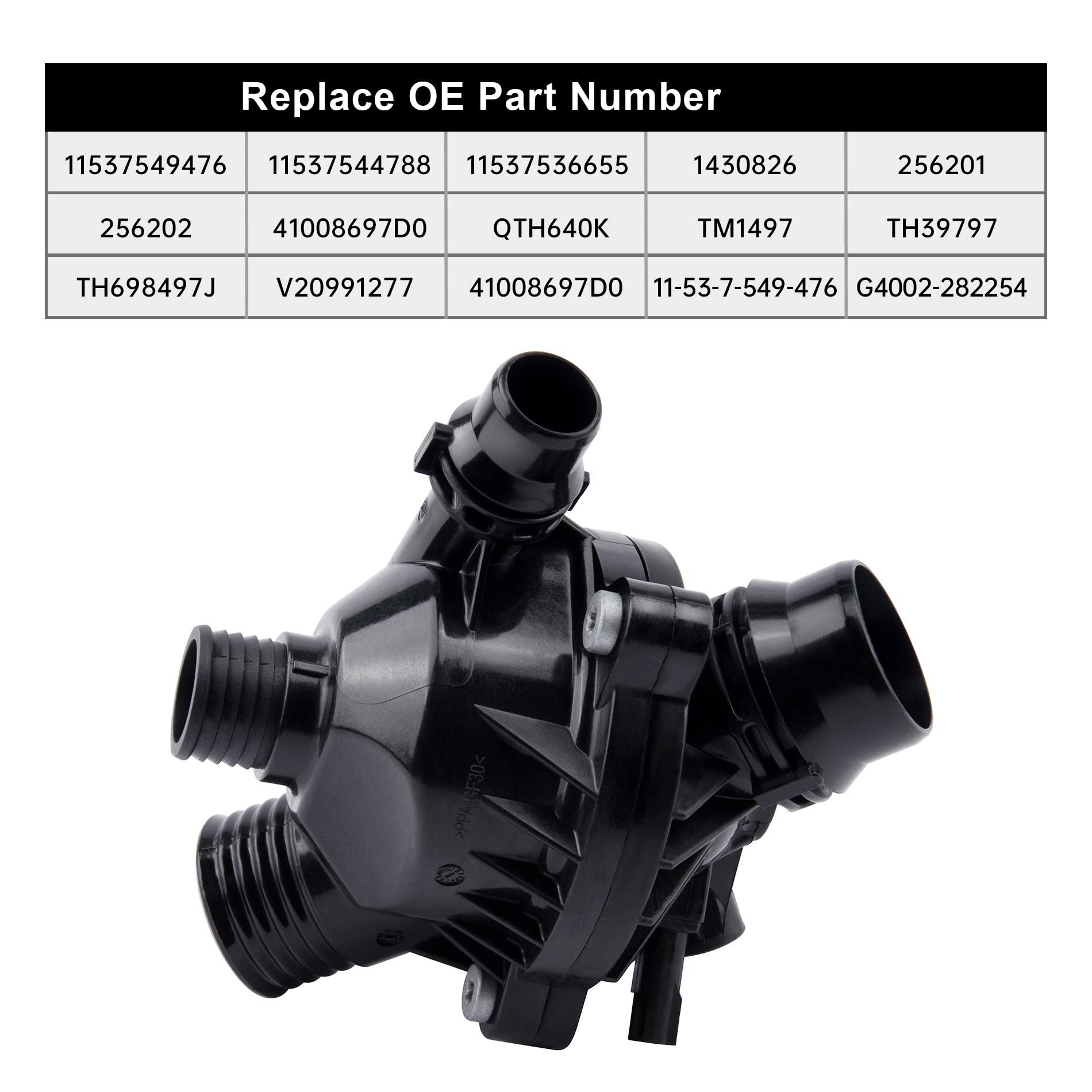 Evil Energy Thermostat Housing Assembly, 11537549476, Compatible With Bmw E60 E65 E90 335I 535I 128I 135I