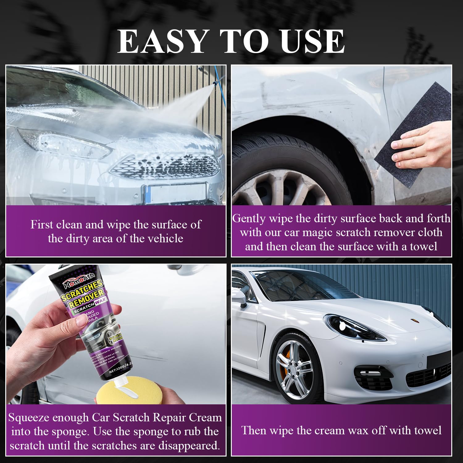 Nano Sparkle Cloth Car Scratch Remover Set,Magic Nano Sparkle Cleaning Cloth Car Scratch Remover,Nano Sparkle Cloth and Car Scra