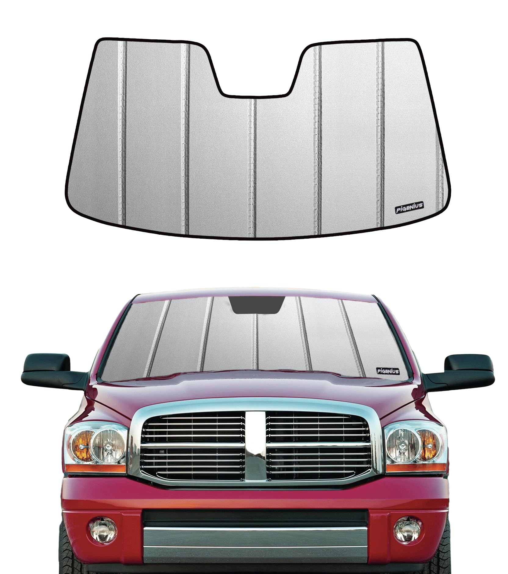 Pigenius Windshield Sunshade For Dodge Ram 1500 2002-2008 Front Window Sun Shade - Safeguard