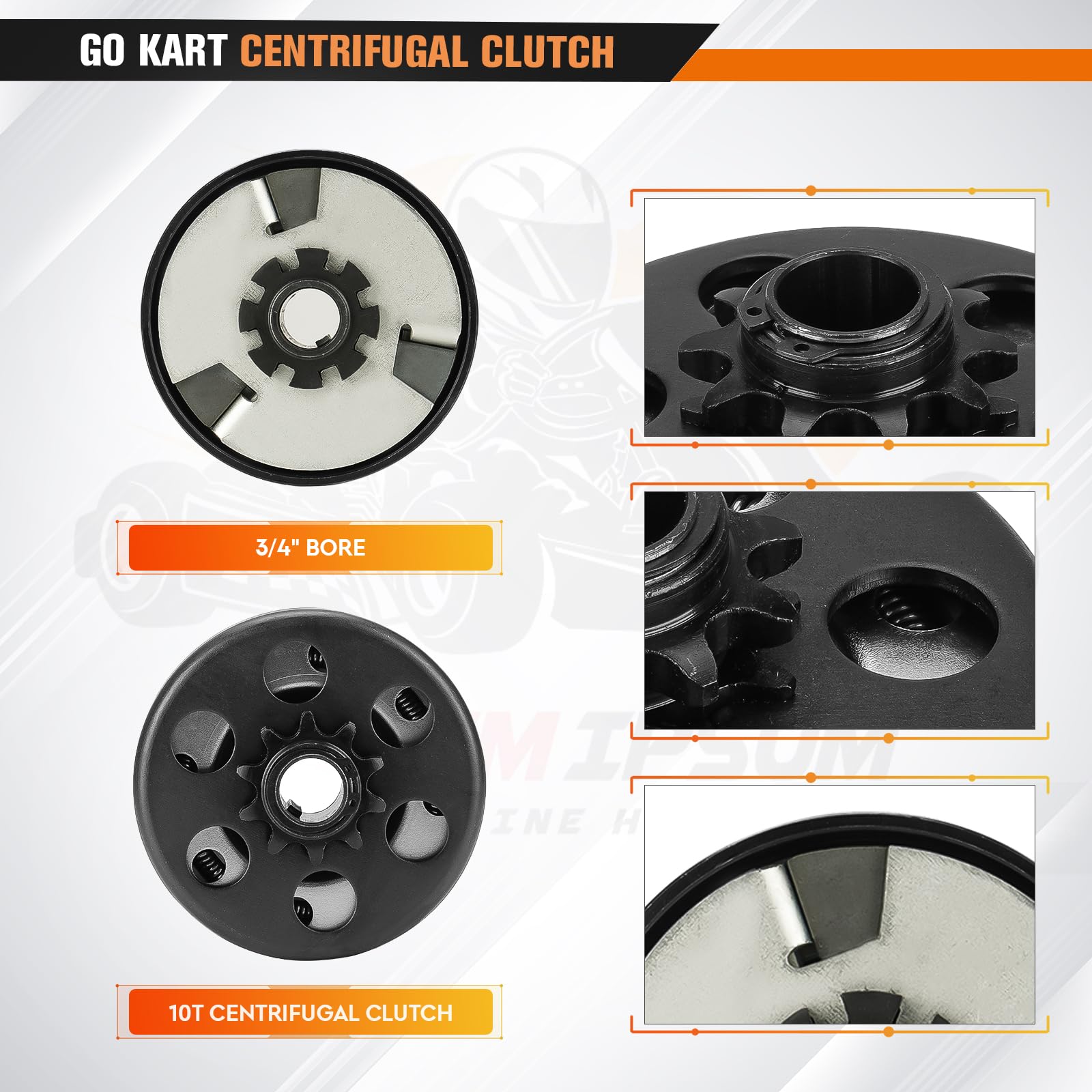 Go Kart Clutch 3/4'' Bore 10T #40 41 420 Chain Predator 212Cc Centrifugal Clutch Fit For Honda Gc160 Gc190 Gx120 Gx140 Gx160 2-6