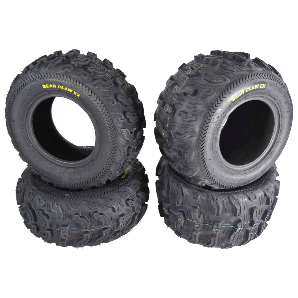 Kenda Bearclaw Ex K573-22X8-10 Front & 22X11-10 Rear Tires For All Terrain (Atv), Utv, And Side By Side (Sxs) Vehicles - 6-Ply -