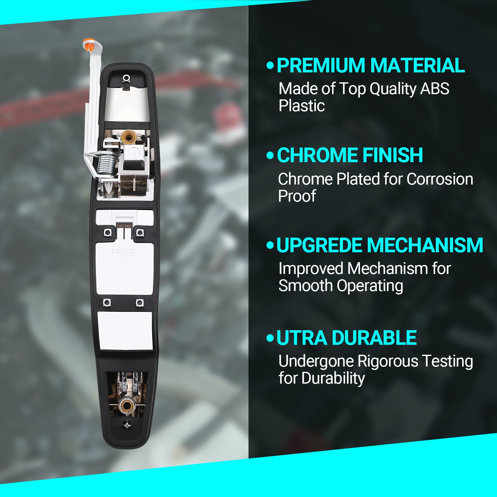 Mnjws Exterior Chrome Door Handle, Rear Passenger Side, Compatible With 2007-2014 Chevy Silverado Suburban Tahoe Gmc Sierra Yukon Cadillac Escalade, Replace 22738726 84053450 80547