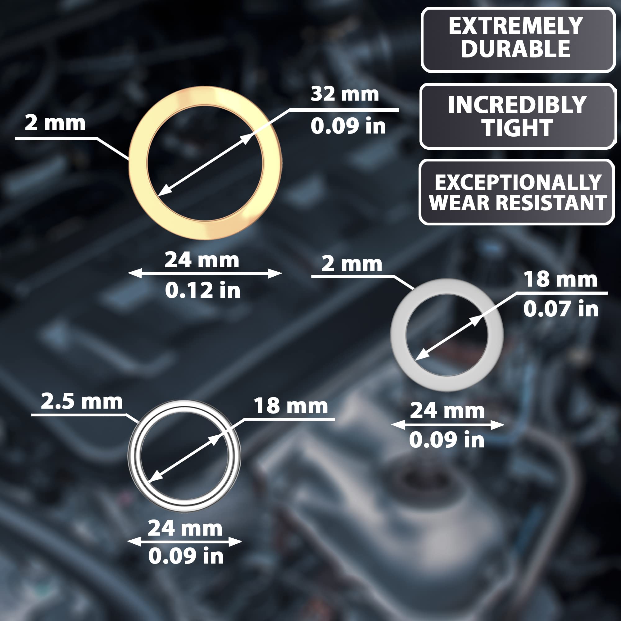 AUTOMAJOR 12pcs Differential Case Drain Plug Crush Washer Kit - OEM Replacement for Toyota/Lexus 2000-2022, 12157-10010, 90430-A0003