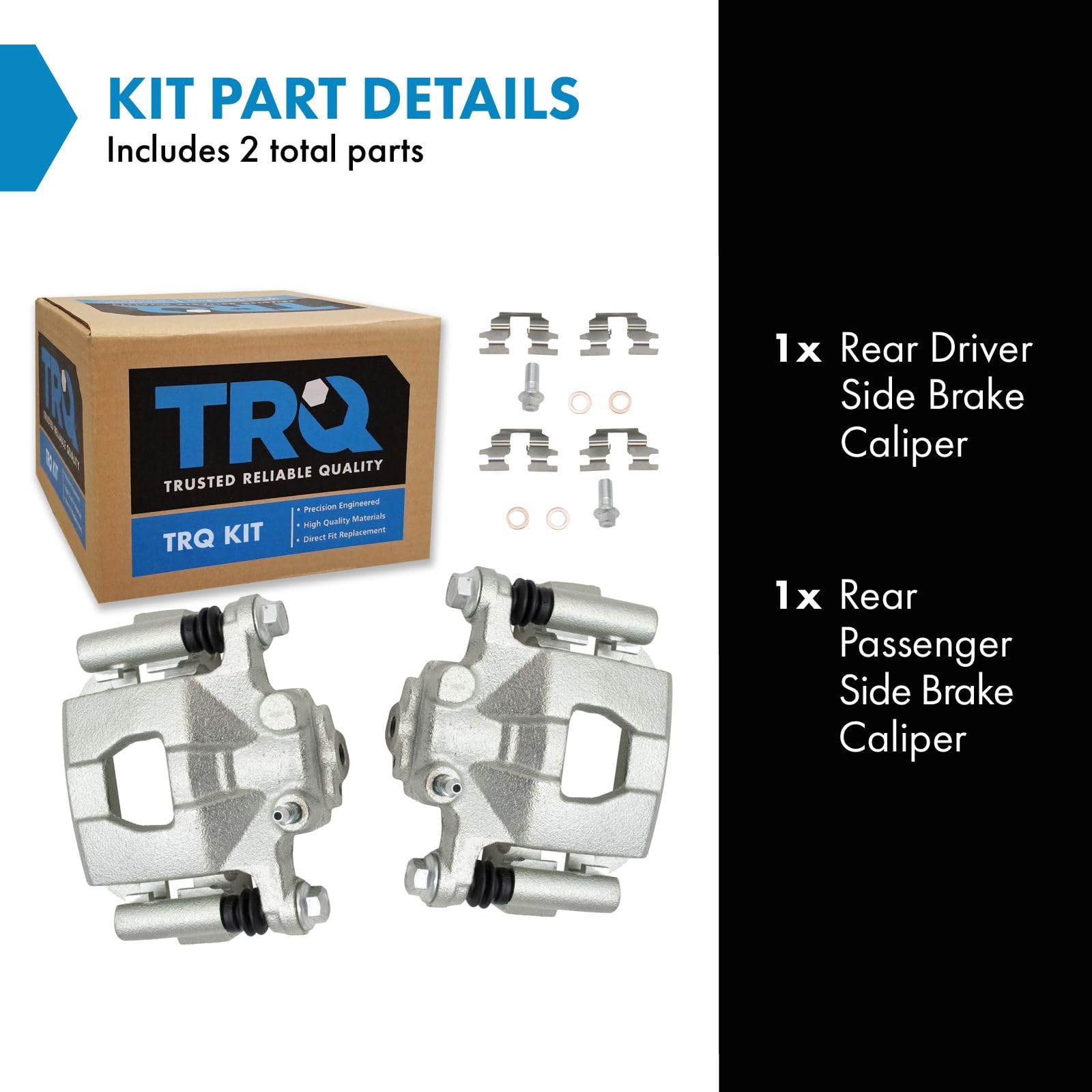 Trq Rear Brake Caliper Set Compatible With 2002-2022 Nissan Altima 2003-2022 Maxima