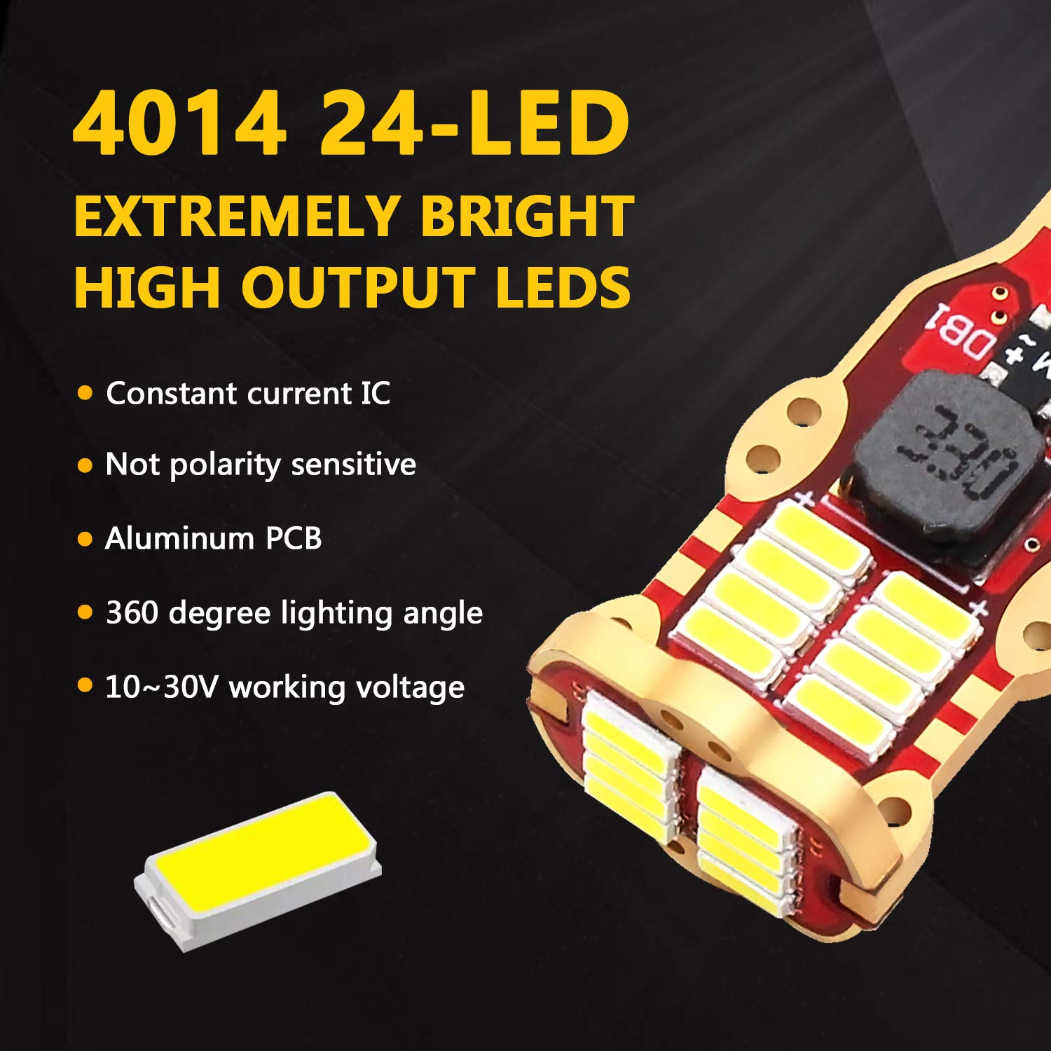 Phinlion 921 Led Bulbs For Backup Reverse Lights, 2600 Lumens Super Bright, 6000K White, 906 W16W T15 912 Led Back Up Bulb Or Interior Map Dome Replacement Lamp, Non-Polarity, Pack Of 2