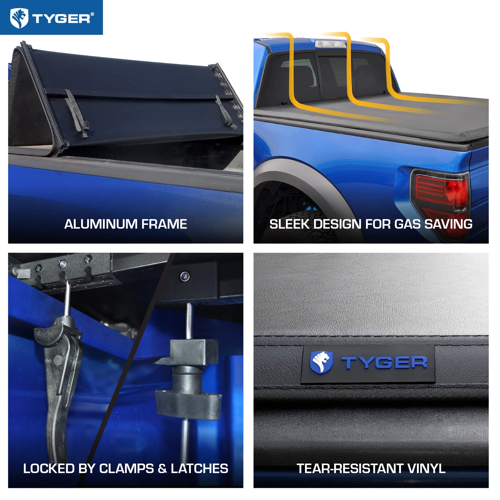 Tyger Auto T3 Soft Tri-Fold Truck Bed Tonneau Cover Compatible With 2022-2025 Ford Maverick (Not Fit Models With Utility Track S