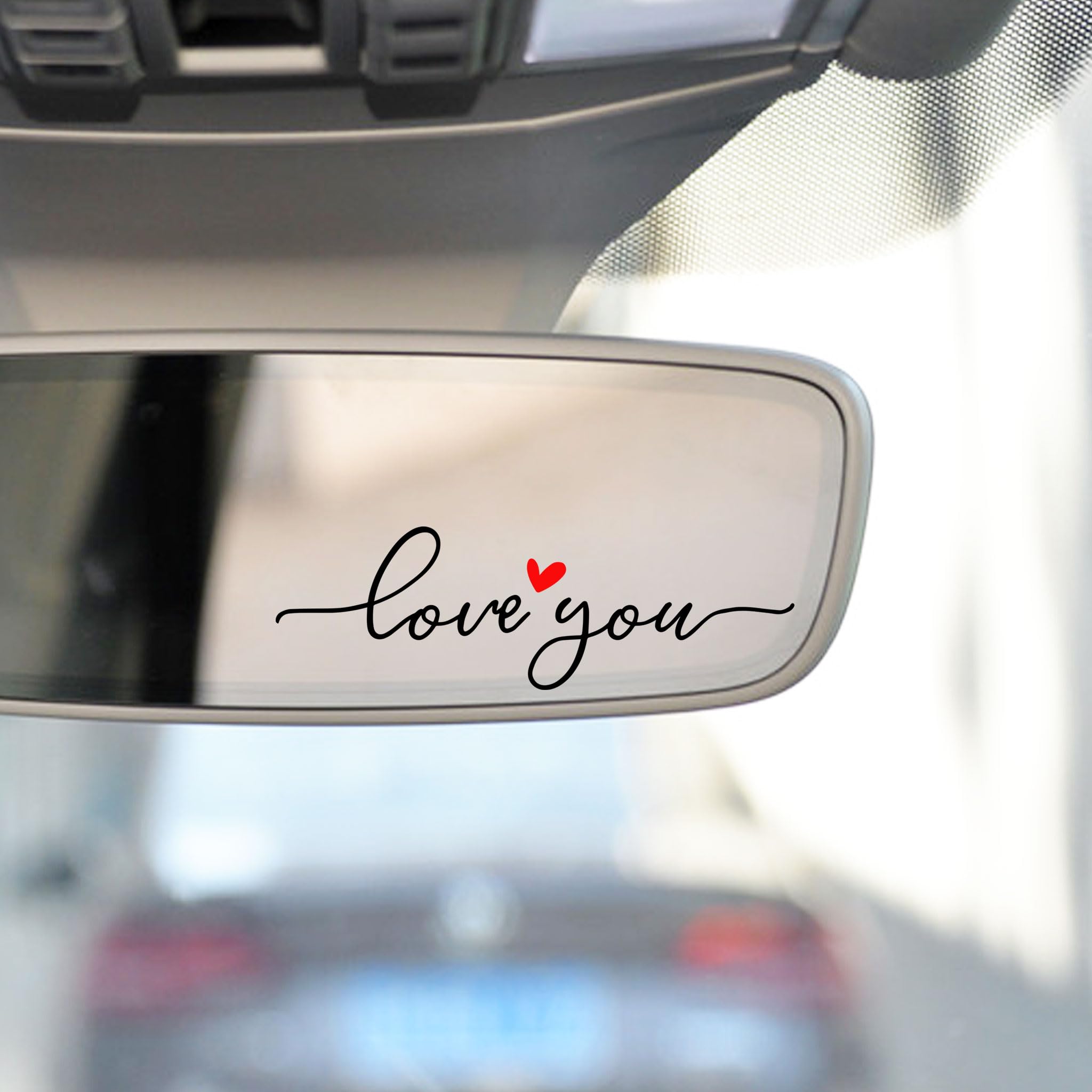 2 X Love You Rearview Decal, Love You Decal, Mirror Decals, Mirror Stickers, Cup Accessories, Water Bottle Vinyl Stickers, Rear