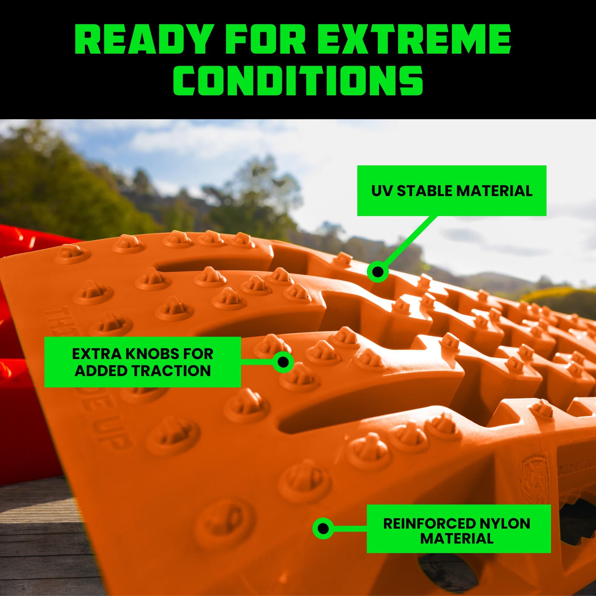 Rhino Usa Off-Road Recovery Traction Boards - 2 Pack Ultimate Tire Traction Mountable Mats For 4X4 Vehicles In Sand, Mud & Snow.