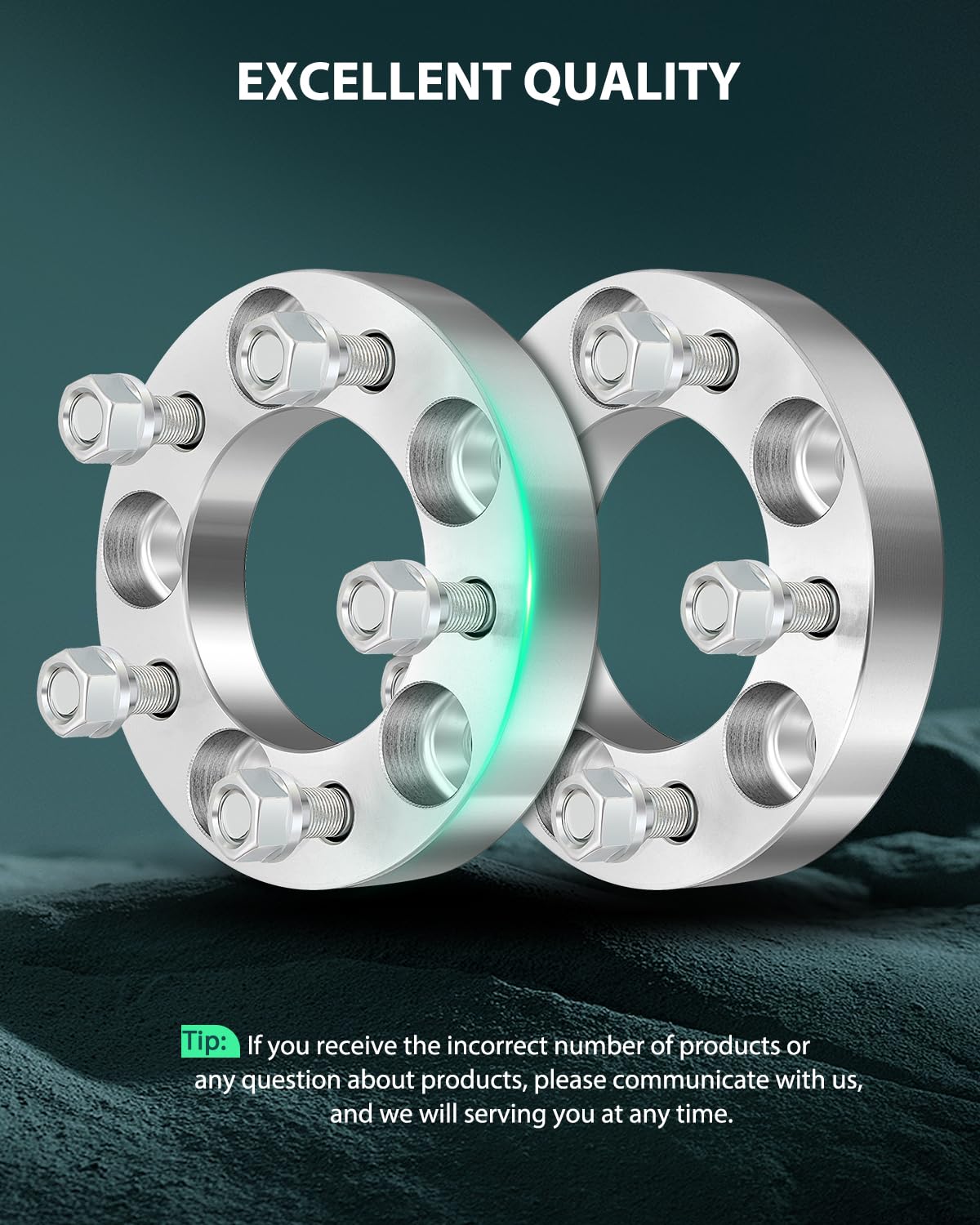 Scitoo 1Inch 5X4.5 Wheel Spacers 5X114.3 5 Lug Center Bore 82.5Mm Studs 12X1.5 Compatible With For Element Wheel Spacers For Acc