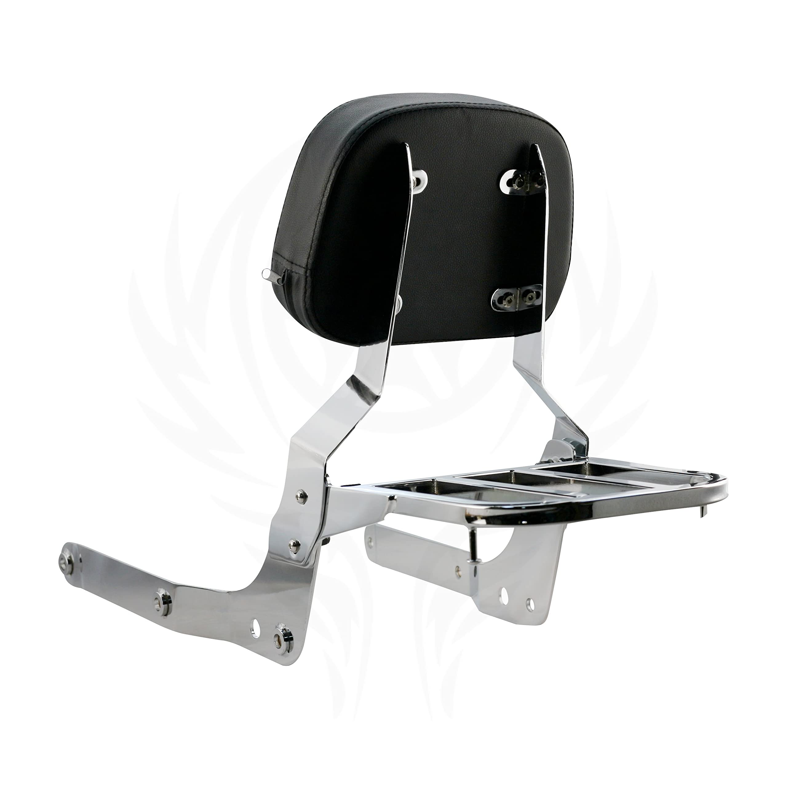 Sissybar Backrest and Luggage Rack for Honda Shadow Aero VT750C 2004-2023 (Chrome Finished)
