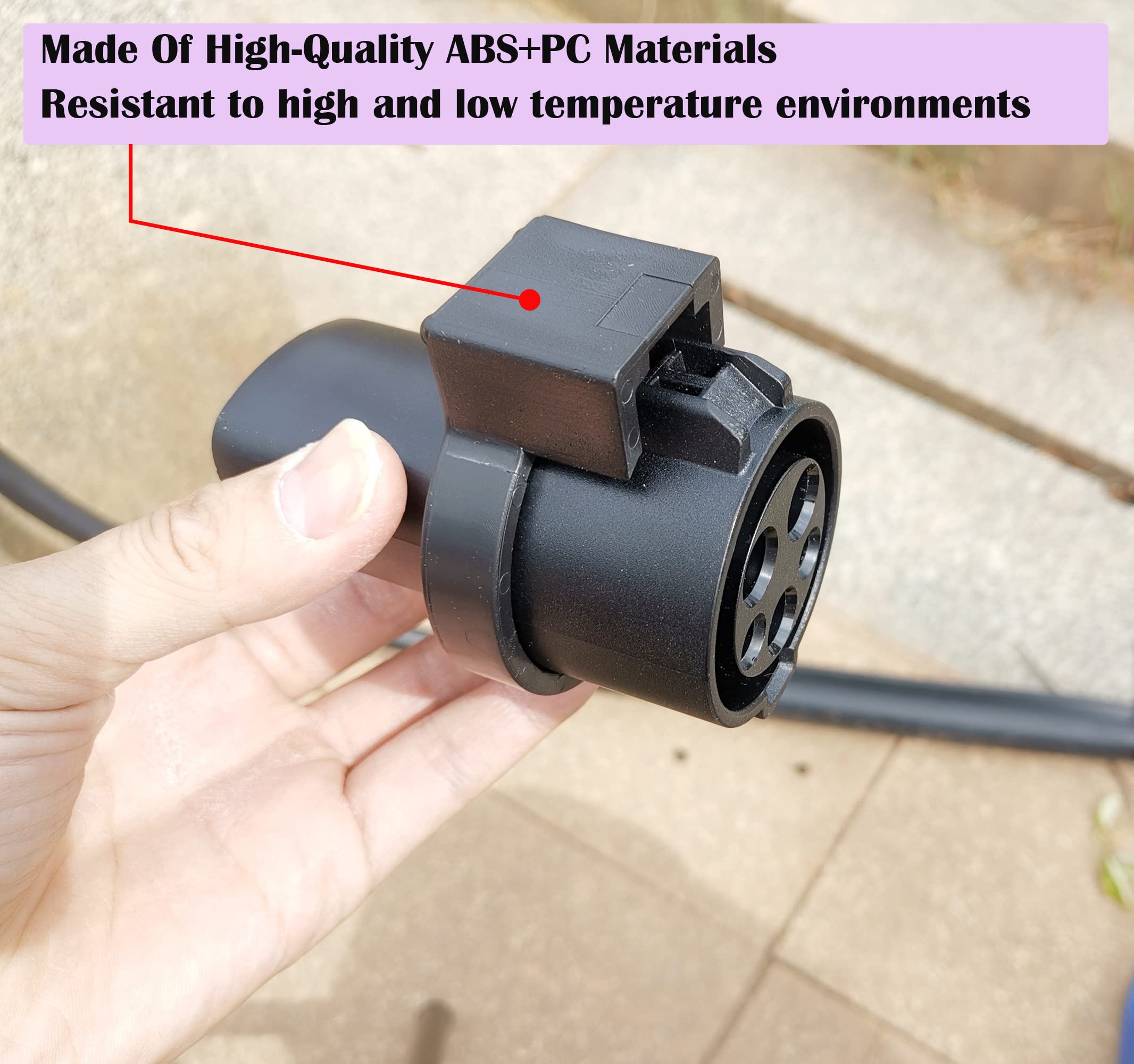 Tesla Model 3/Y Charger Lock For J1772 Adapter (Compatible With Non Flange Adapter) [Black] [2Packs]