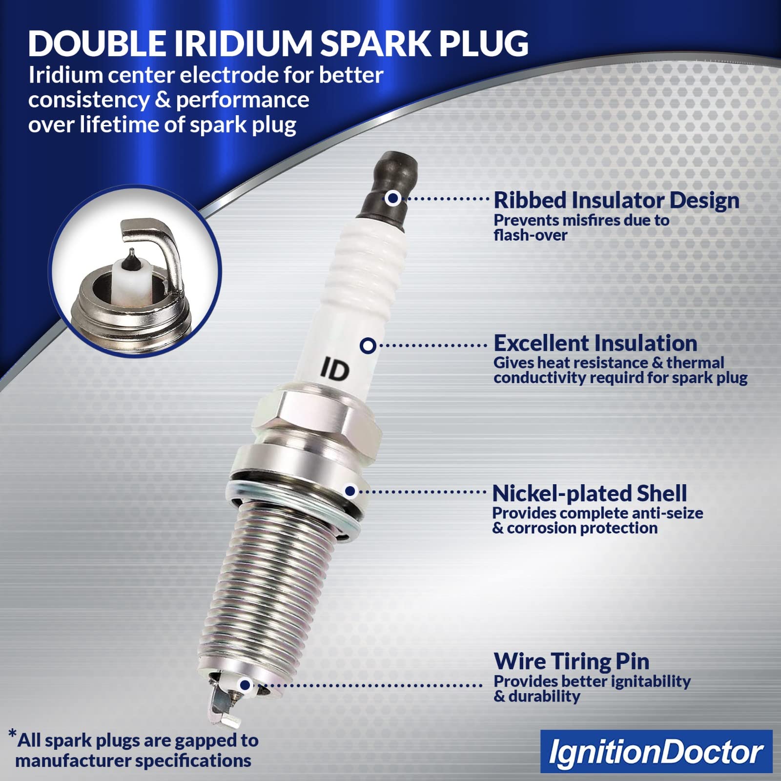 IgnitionDoctor Iridium Spark Plugs and Coil Packs of 6 Combo Compatible with Select 2005-2016 Toyota Avalon, Camry, Highlander,