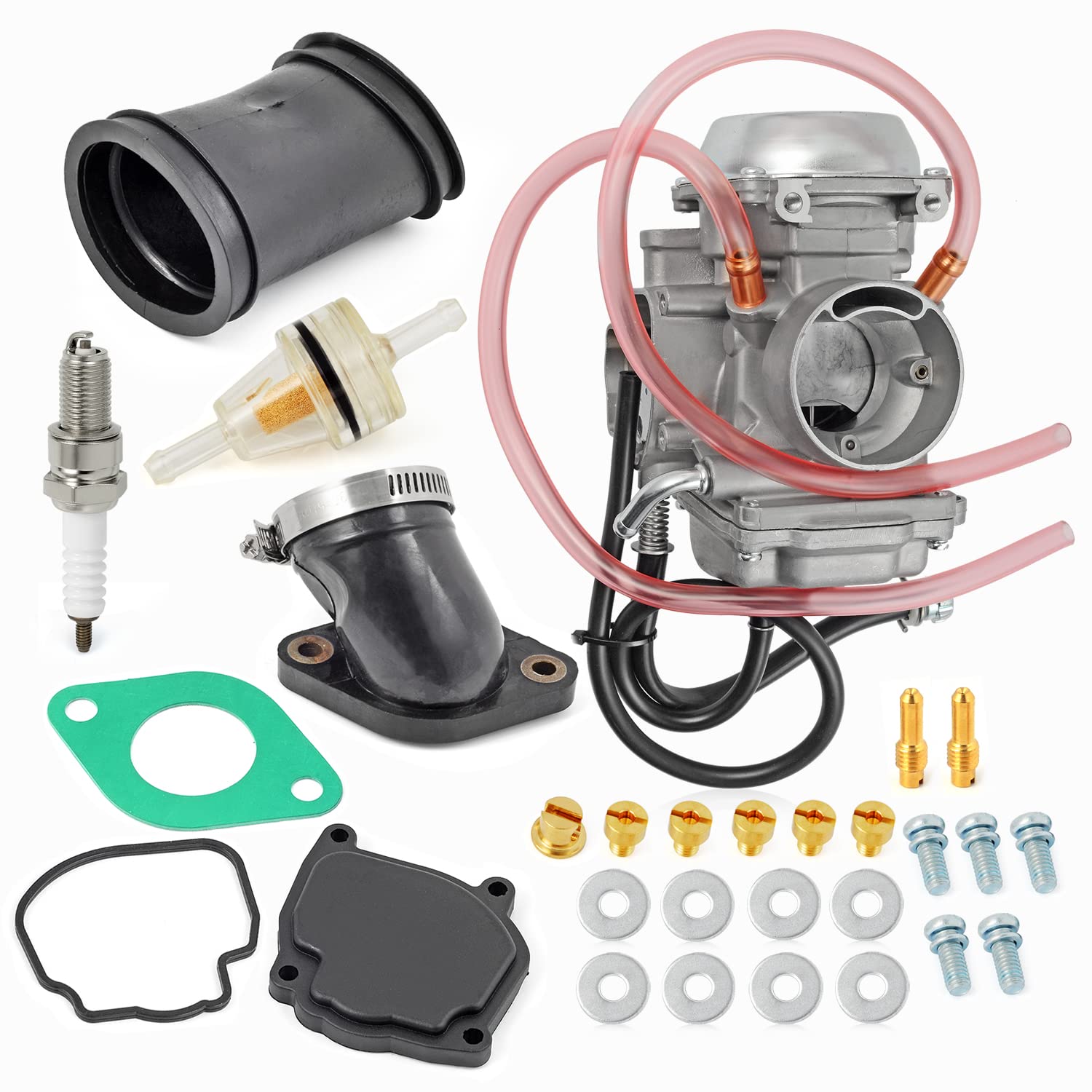 Moto1988 Carburetor Carb & Intake Manifold Boot For Arctic Cat 250 1999 2000 2001 For Arctic Cat 300 1998 1999 2000 Carb