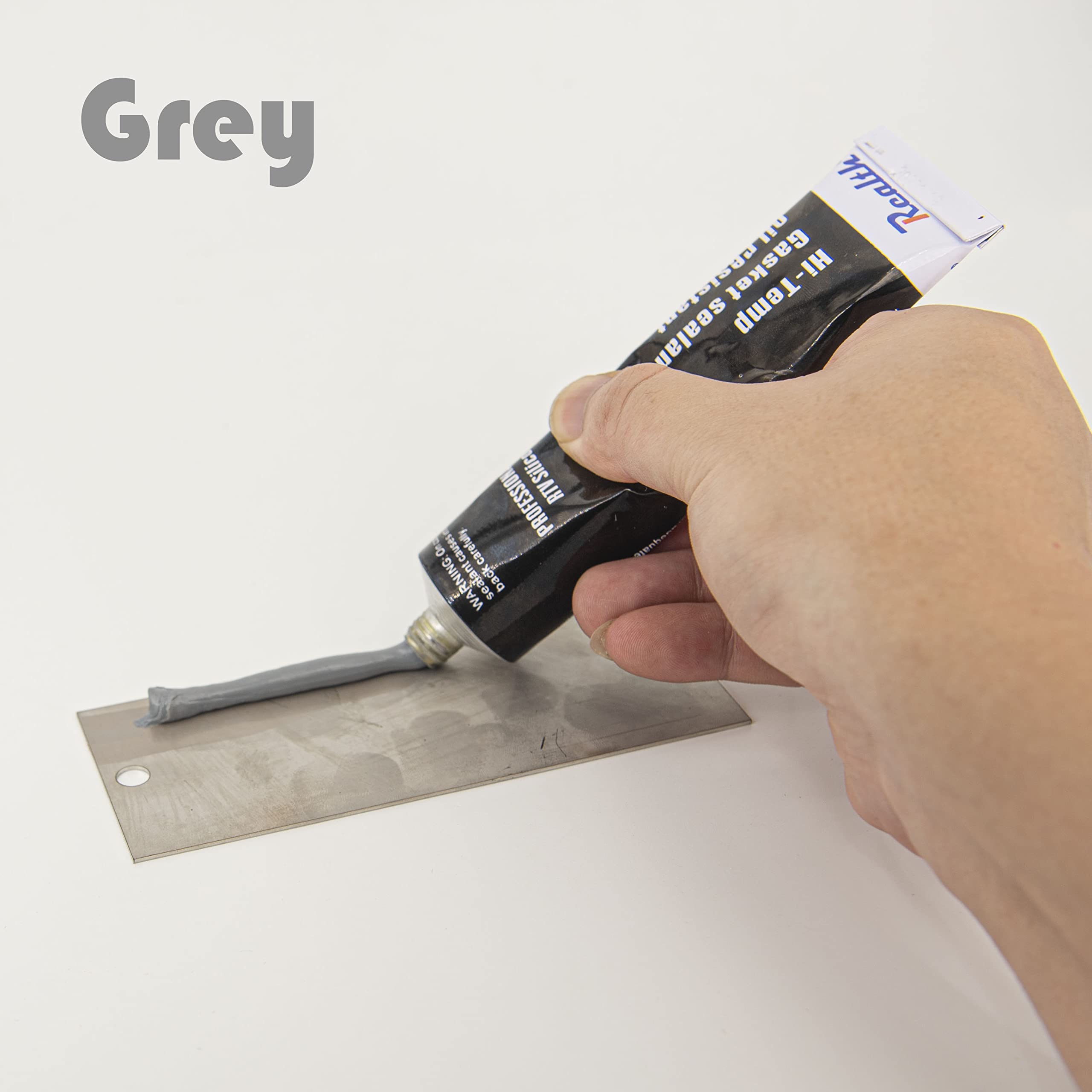 Silicone Gasket Maker Grey Oil 3 Pack, High Temperature Rtv 3.53 Oz Ultra Resistance Sealant High Strength Flange Sealing For Au