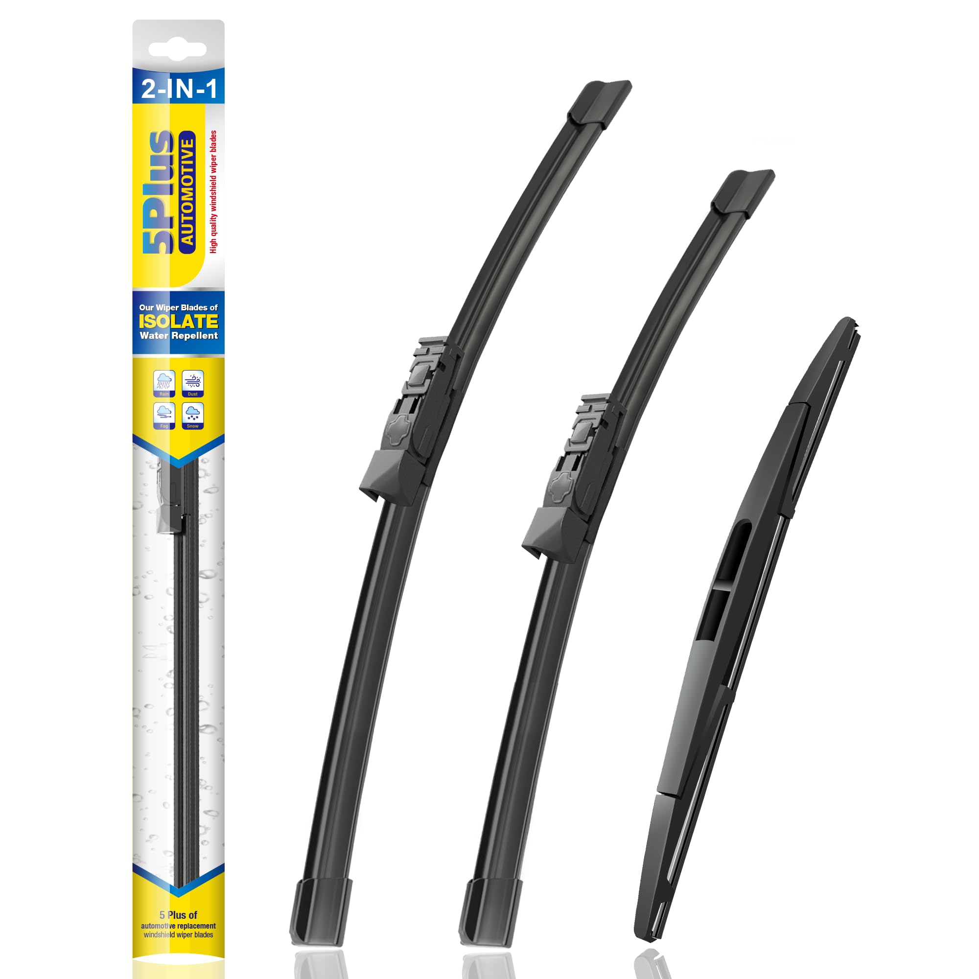 5 Plus Silicone Windshield Wiper Blades Replacement For 2023-2018 Subaru Crosstrek 2023-2017 Impreza Wiper Blades(Set Of 3),Auto