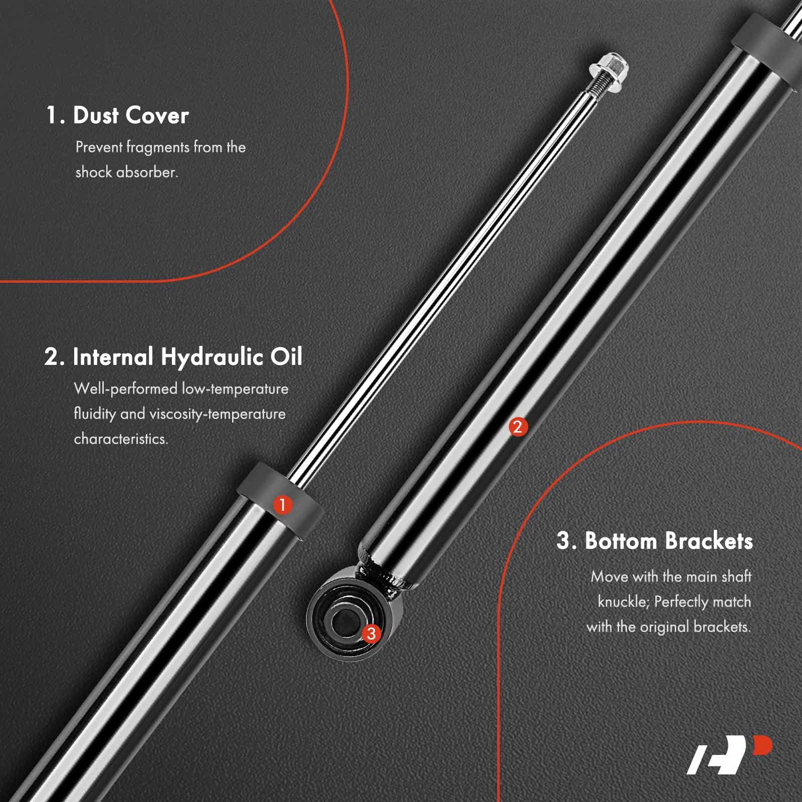 A-Premium Rear Pair (2) Strut Shock Absorber Compatible With Mazda 3 2010-2013, 2.0L 2.5L, Driver And Passenger Side