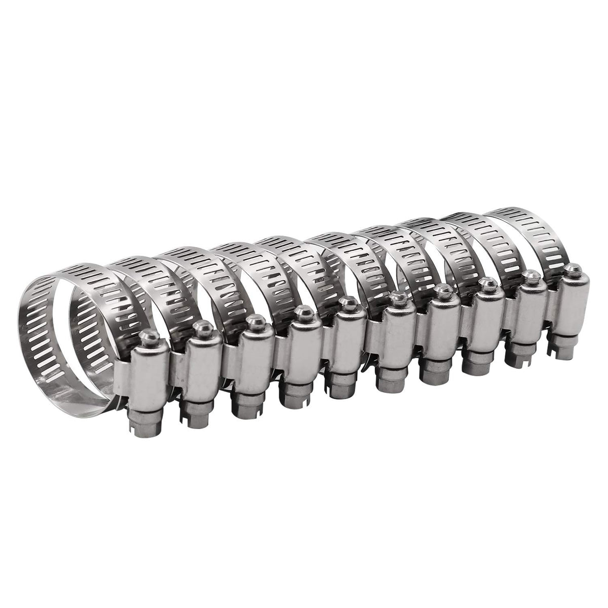 Roadformer 1.5'' Worm Gear Hose Clamp - Sae 24 Size, Full Stainless Steel With 1/2'' Band Width, Working Range 27Mm - 51Mm Hose