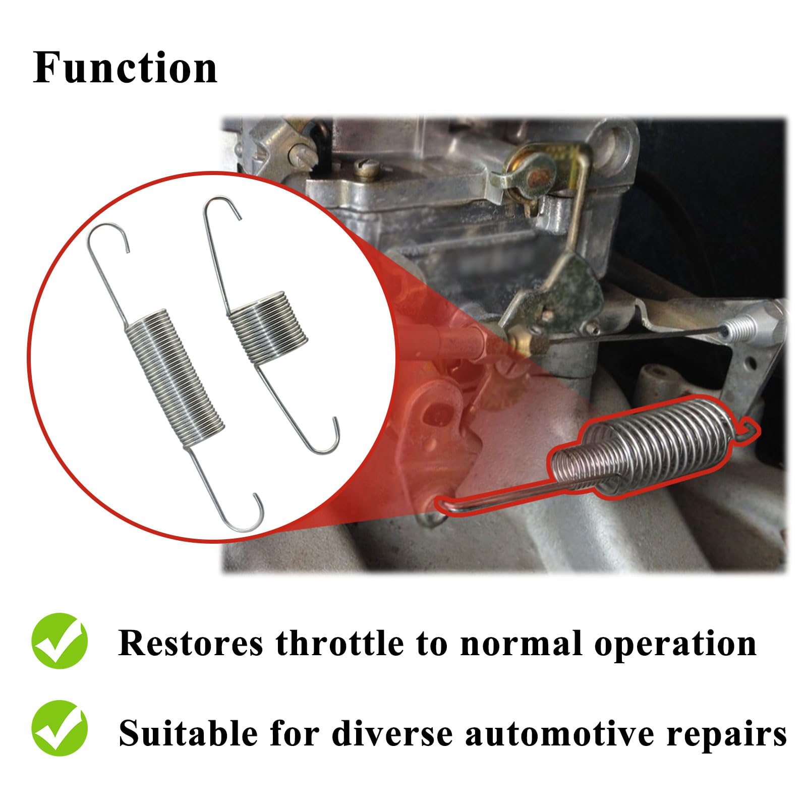 Zeiboat 2 Set 59207 Throttle Return Springs Replacement, 12 Pcs
