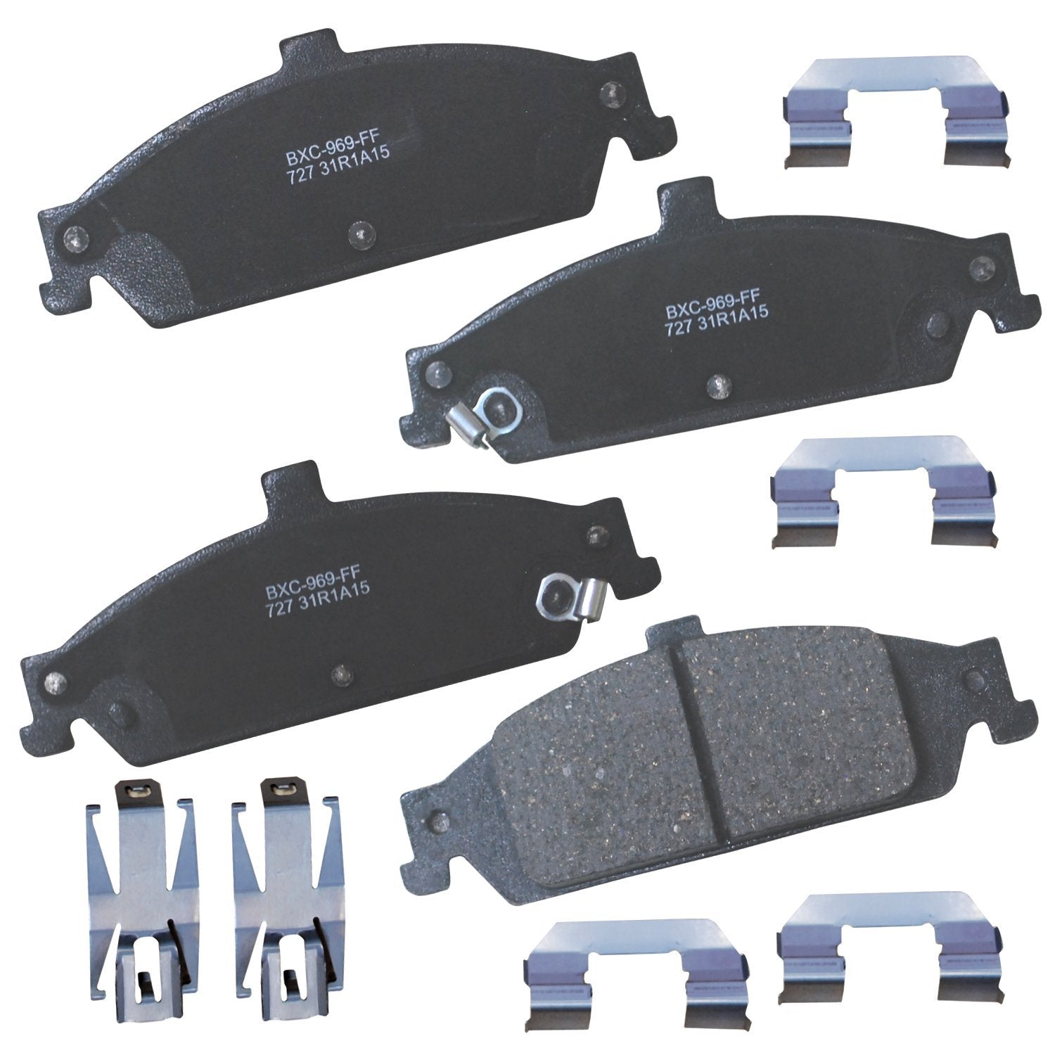 Bendix Premium Sbc727 Ceramic Front Brake Pads For Chevrolet Classic 2005-2004, Malibu 2003-1997, Oldsmobile Alero 2004-1999, Cu