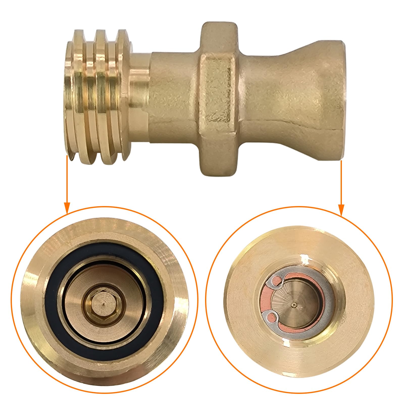 Astamotor Re7141M Thread Valve Forklift Propane Tank Male Connector Connection Fitting Adapter